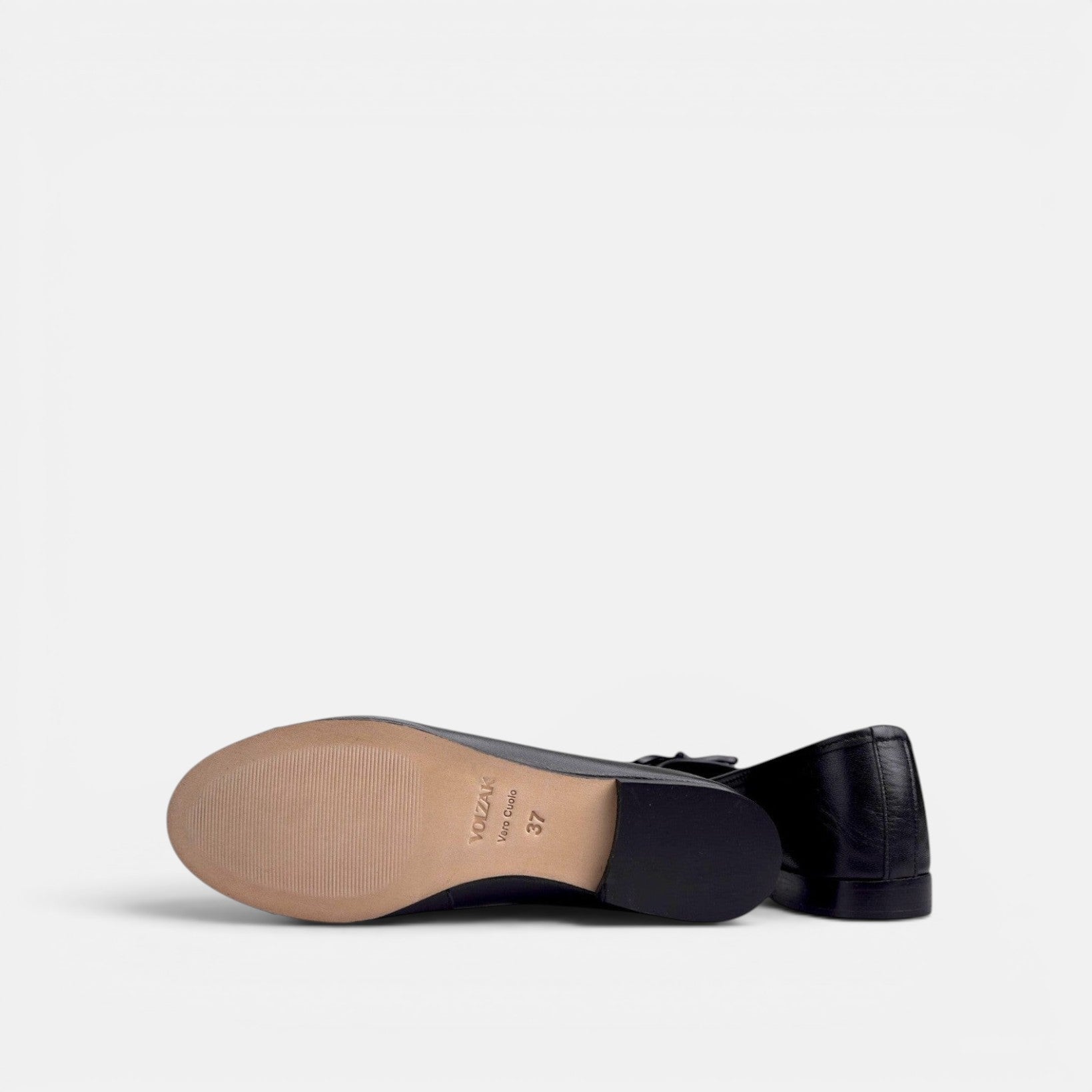 Volzak 078 Ballerine en cuir Noir