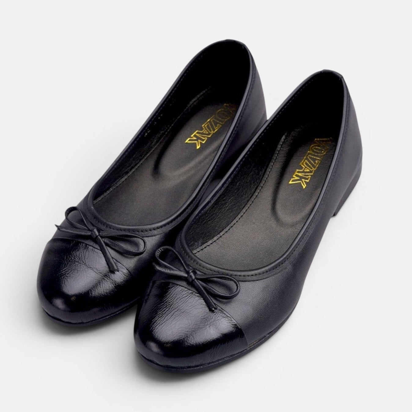 Volzak 078 Ballerine en cuir Noir