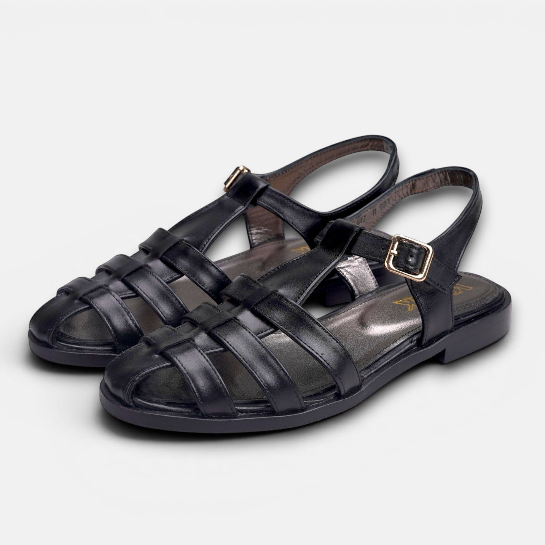 Volzak 982 Sandale en cuir Noir