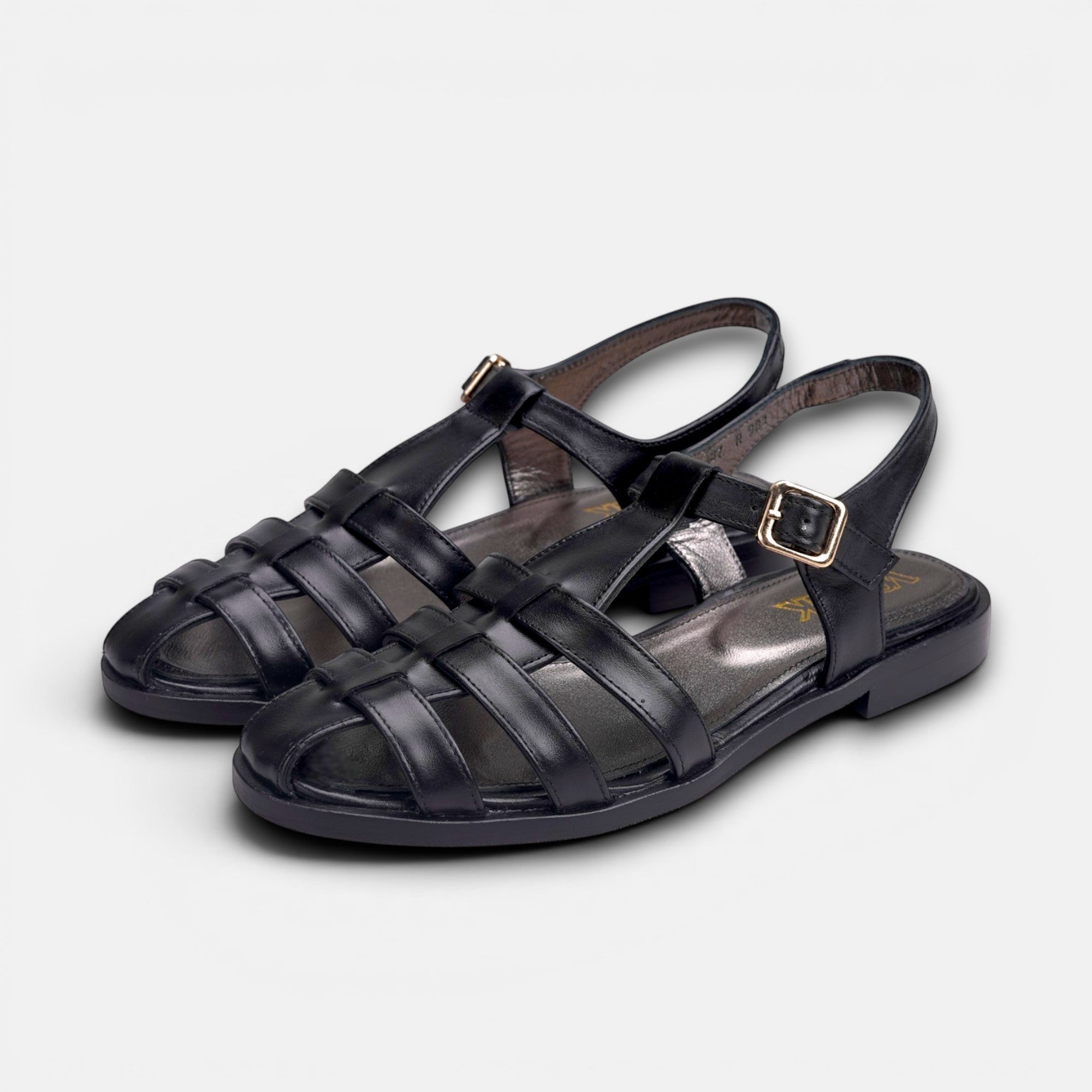 Volzak 982 Sandale en cuir Noir
