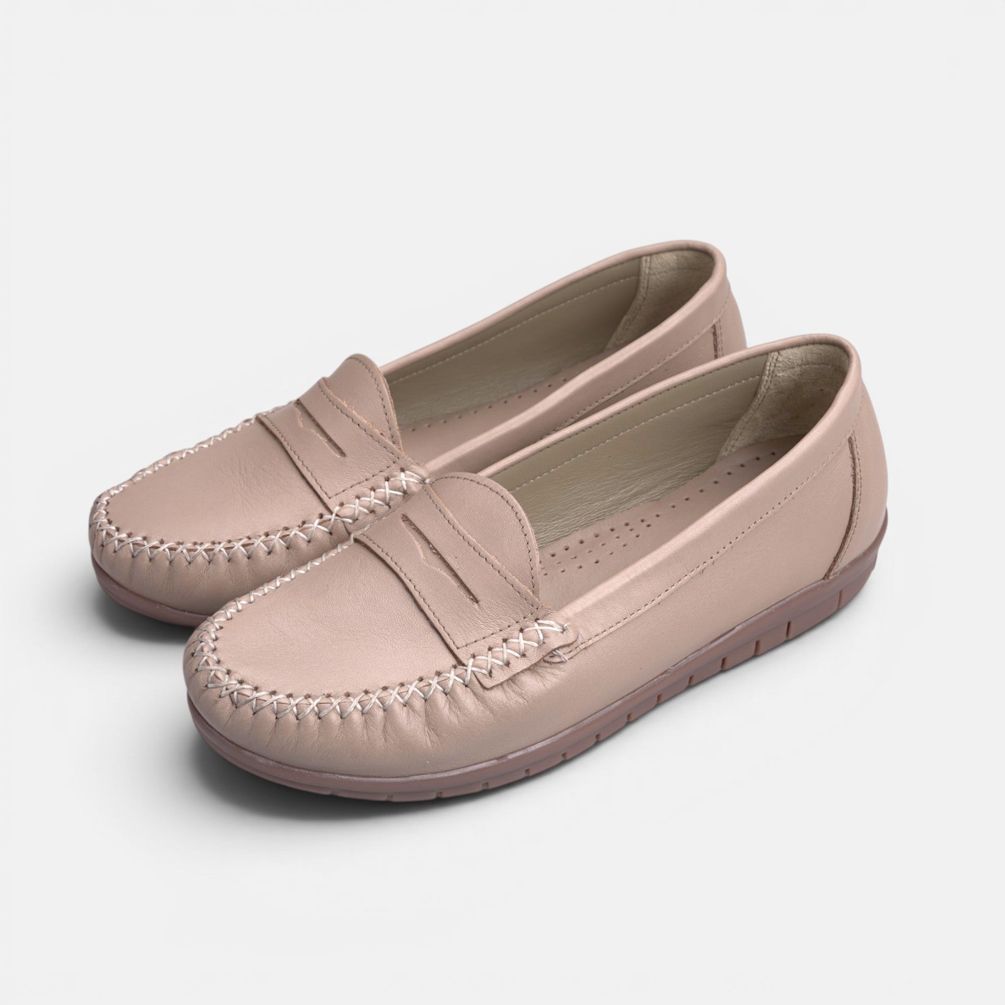 Volzak 897 Mocassin en cuir Beige
