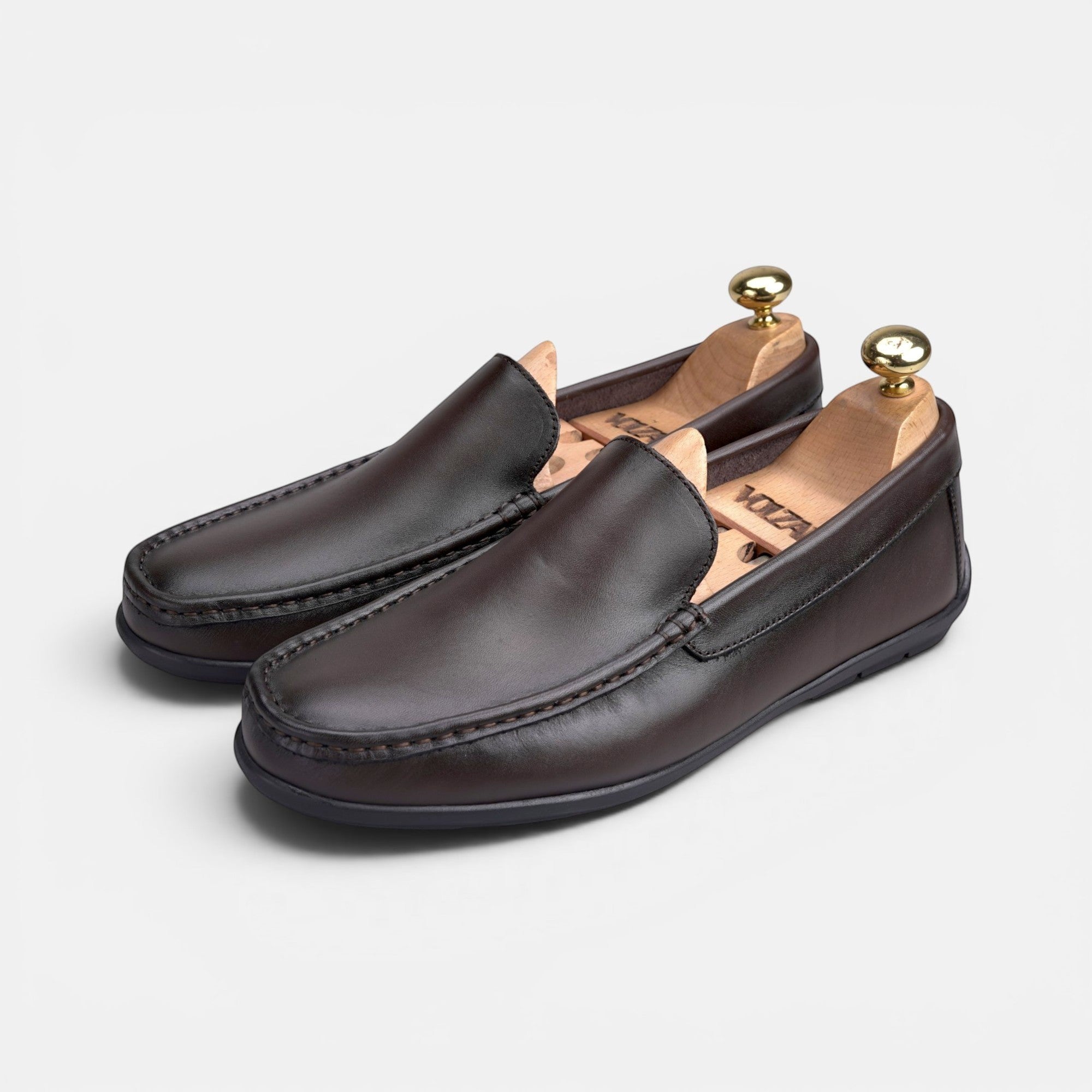 Volzak 5608 Mocassin en cuir Marron