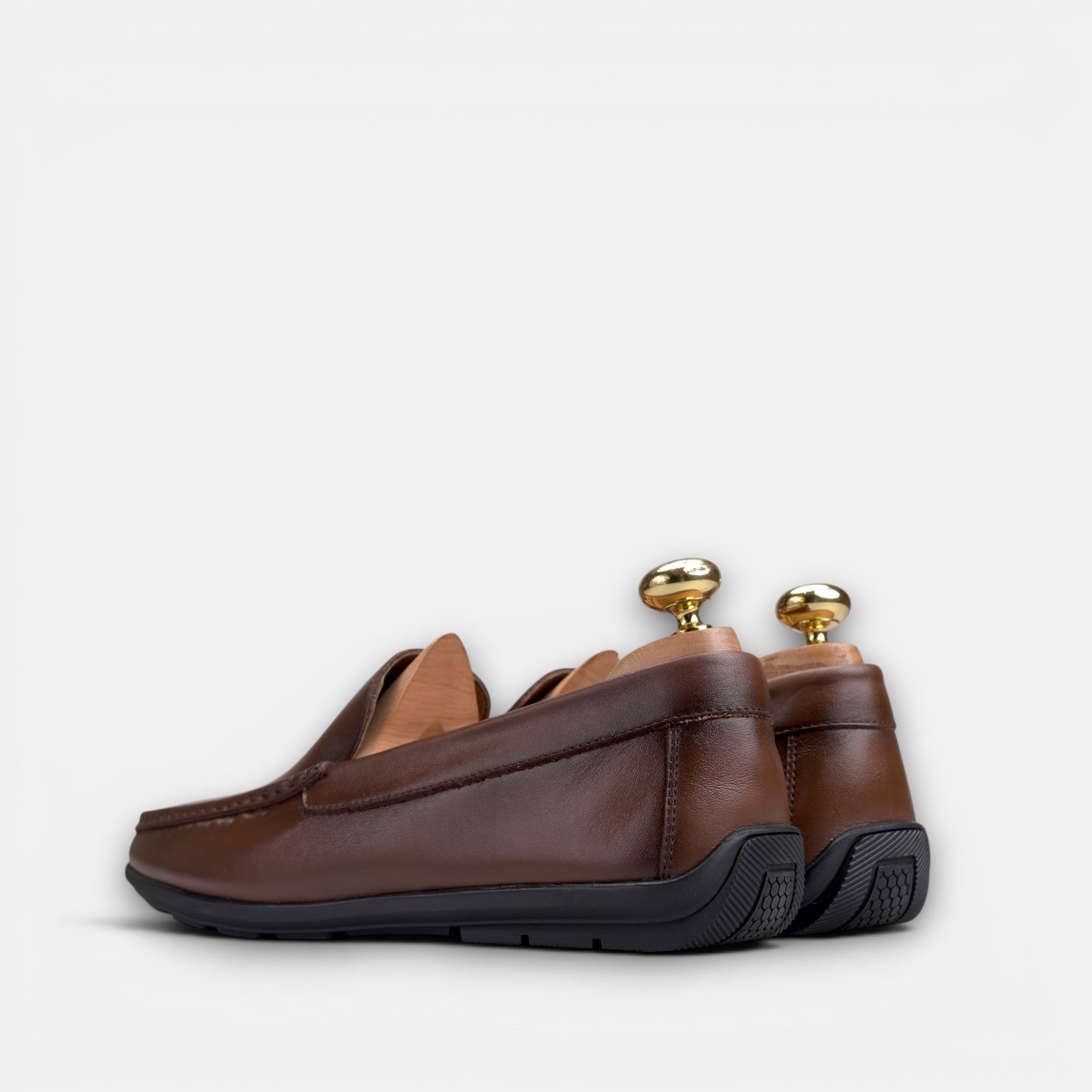 Volzak 5608 Mocassin en cuir Marron Vintage