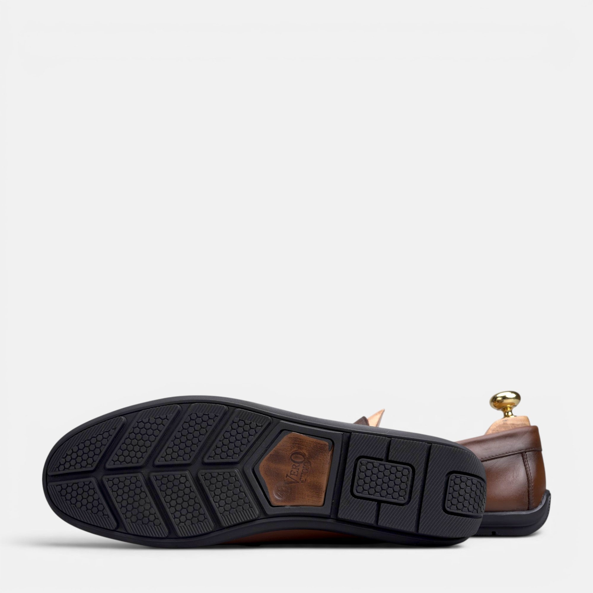 Volzak 5608 Mocassin en cuir Marron Vintage
