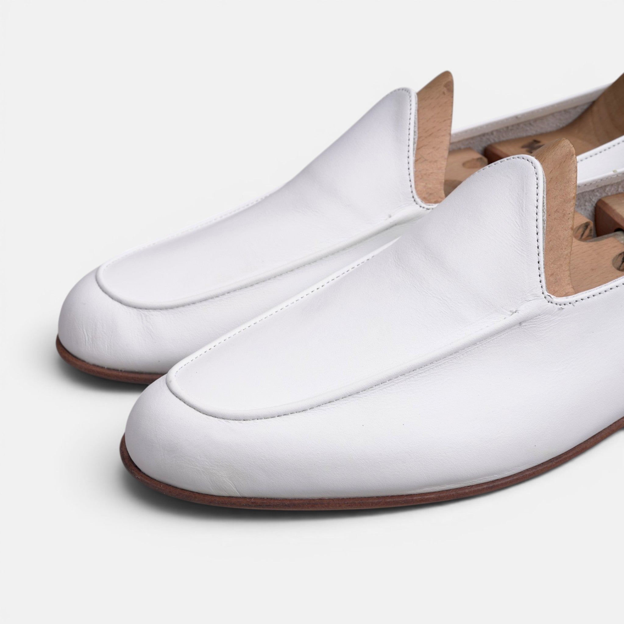 Volzak 5609 Ballerine en cuir Blanc