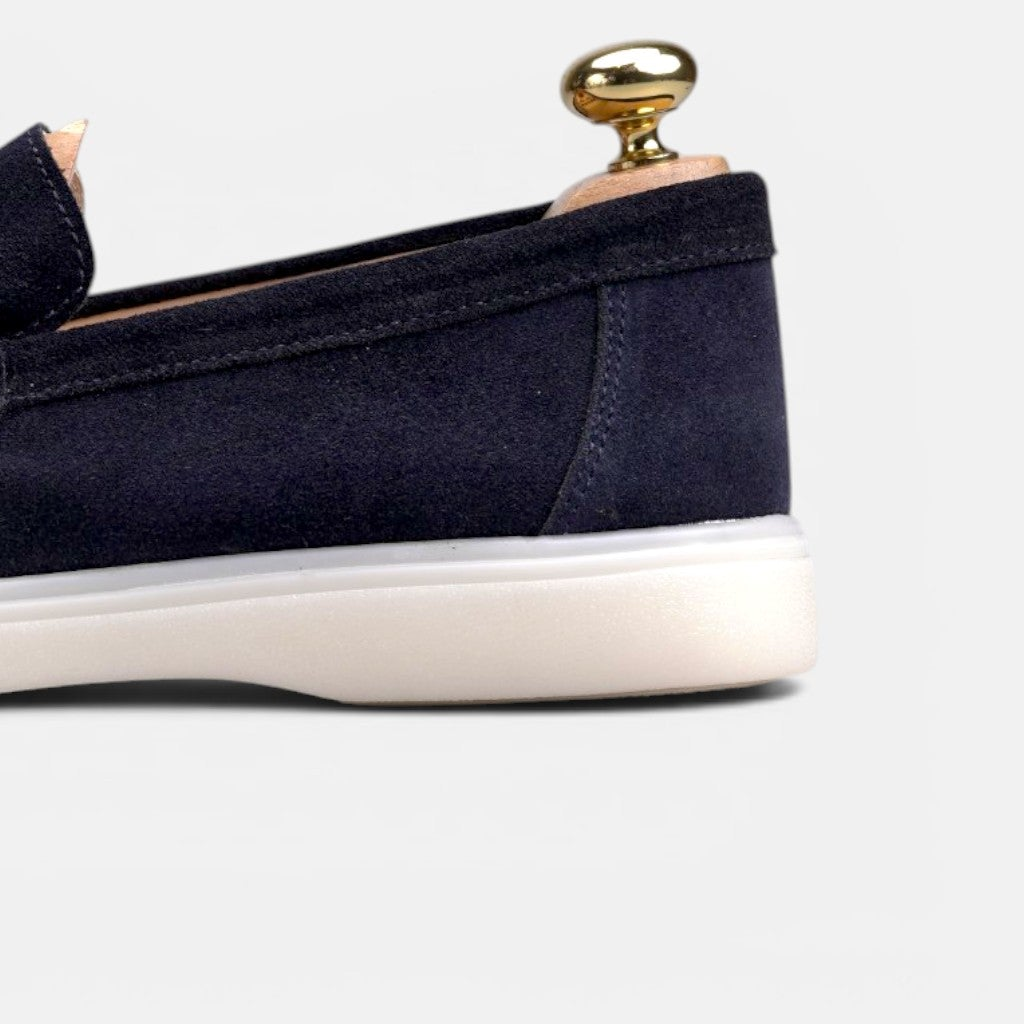 Volzak 713 Mocassin en daim Bleu