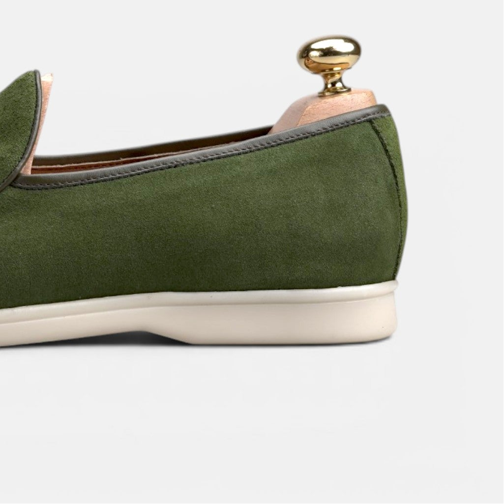 Volzak 5607 Mocassin en daim Vert