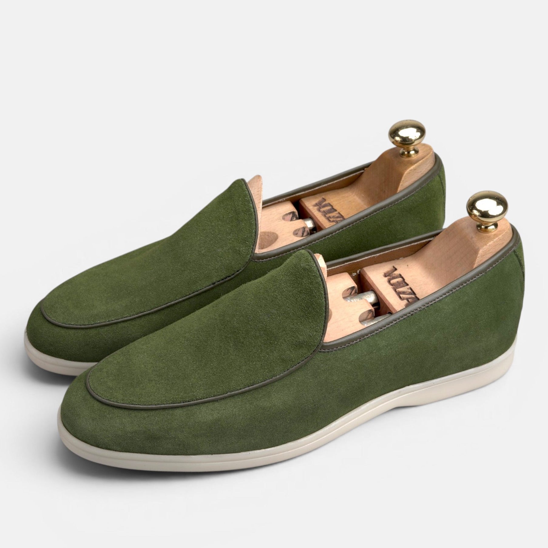 Volzak 5607 Mocassin en daim Vert