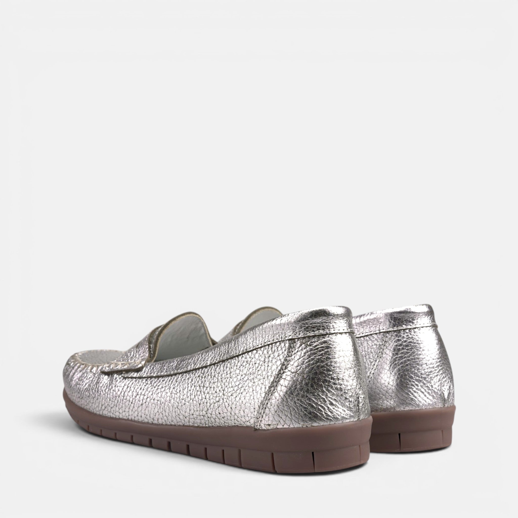 Volzak 897 Mocassin en cuir Argenté