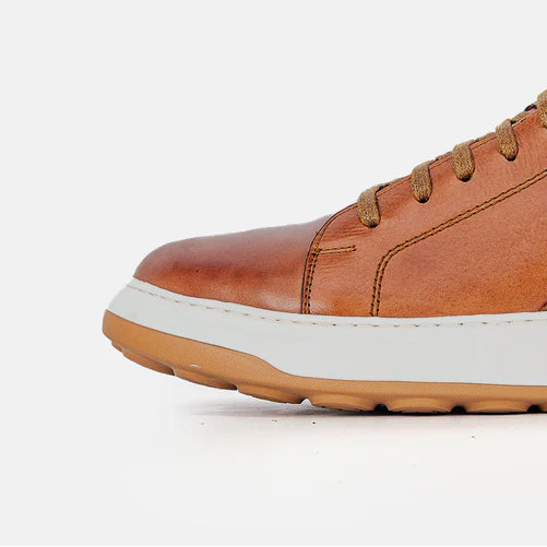 Volzak 6092 basket en cuir Camel