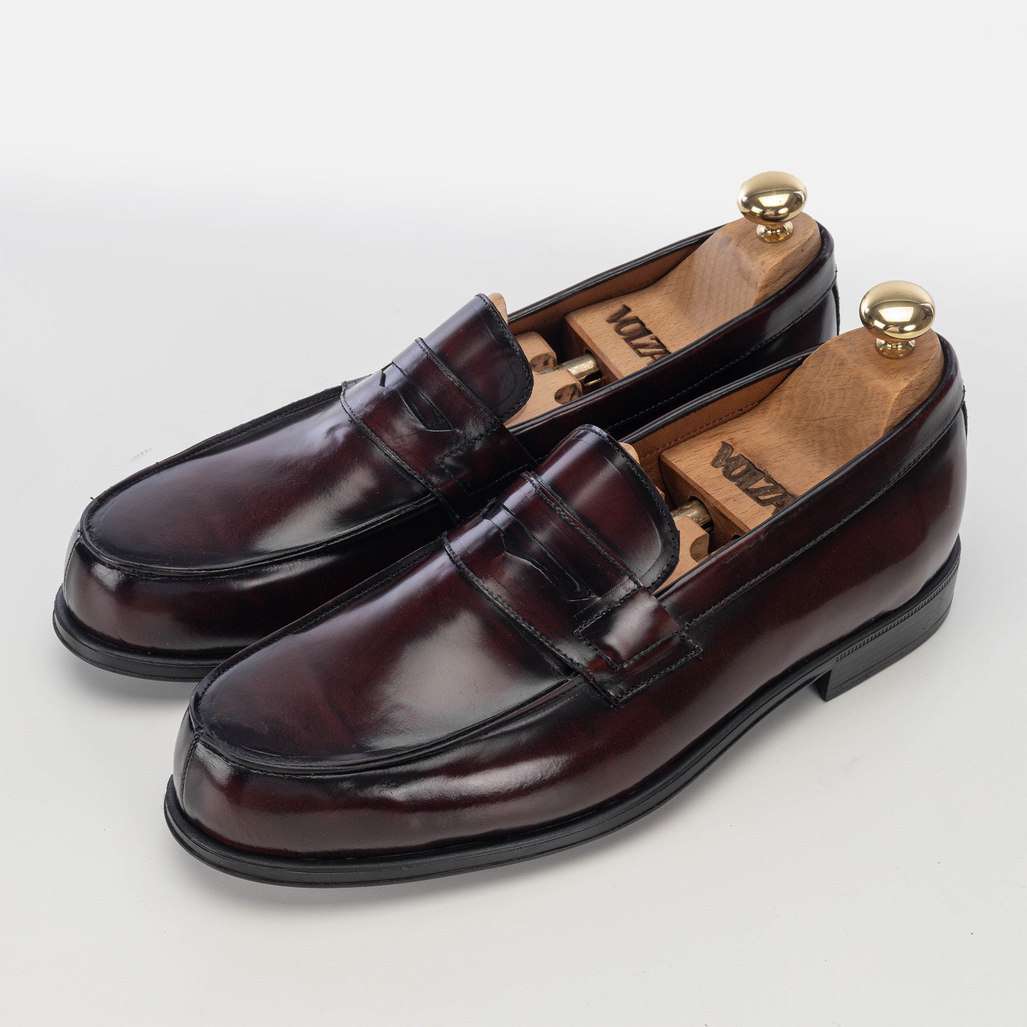 Volzak 5157 mocassin en cuir demasquable bordeaux