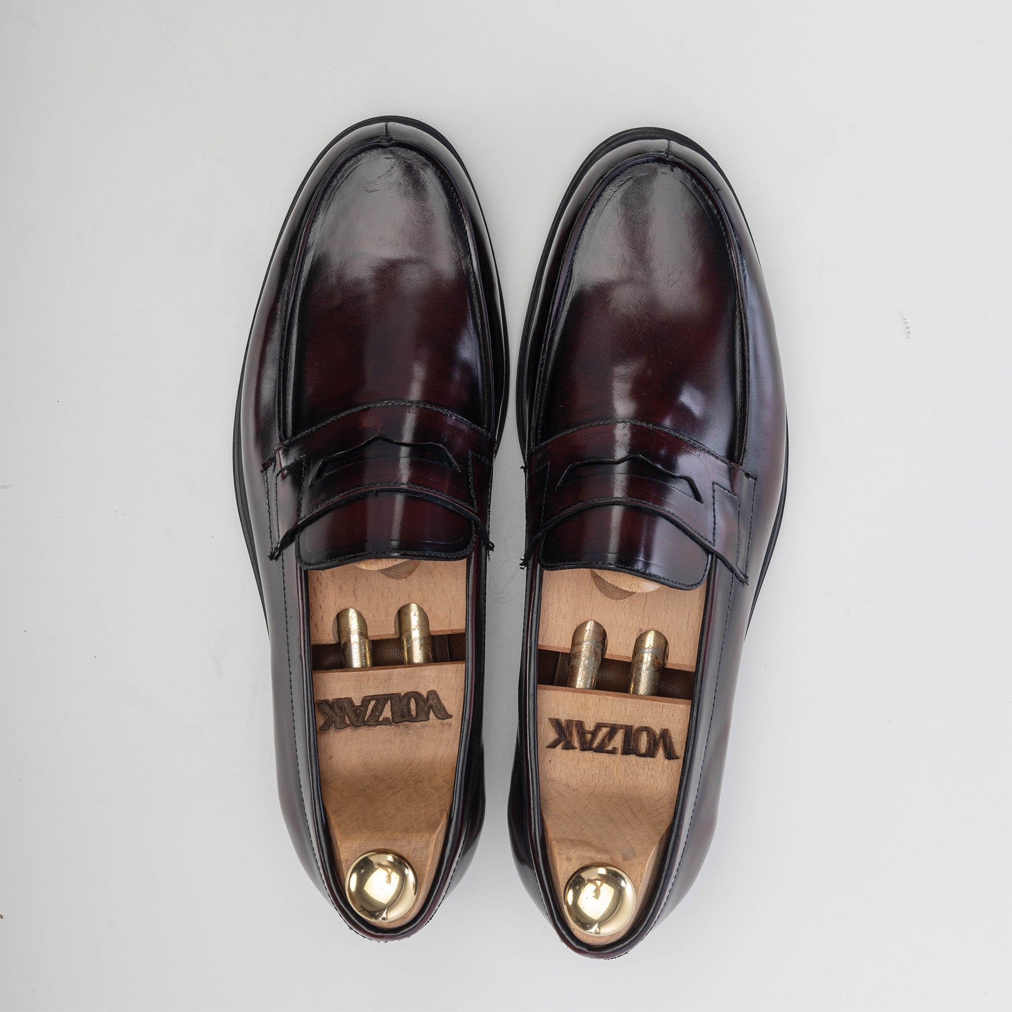 Volzak 5157 mocassin en cuir demasquable bordeaux