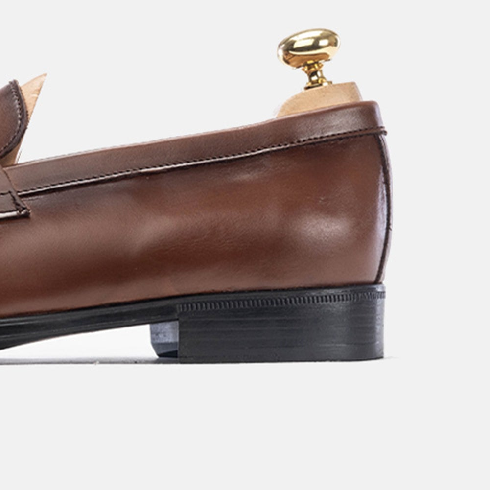 Volzak 5157 Mocassin penny en cuir Camel