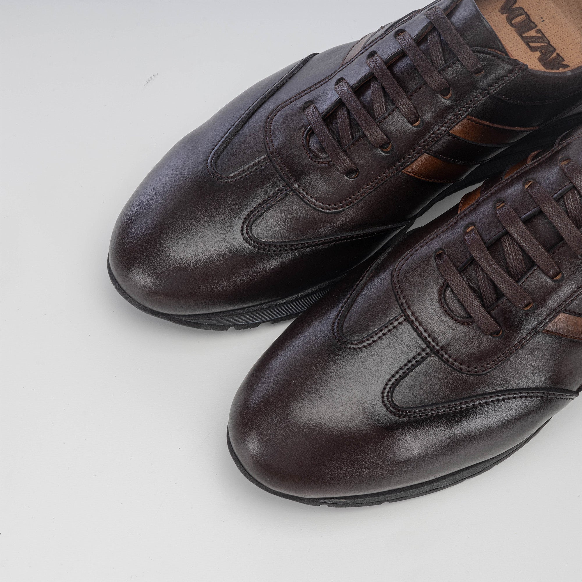 Volzak 5152 S Basket en cuir marron