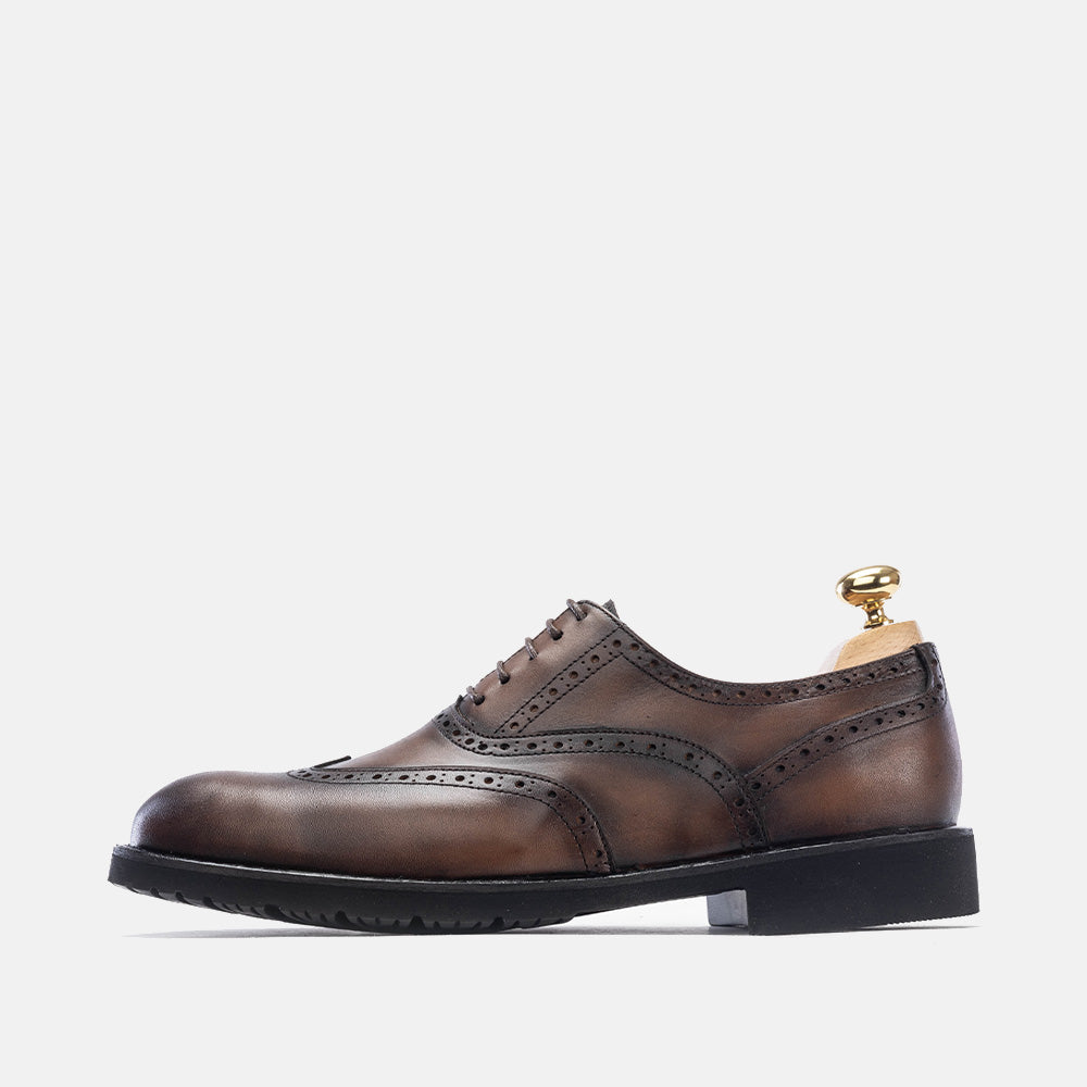 Volzak 5166 chaussure cuir marron vintage
