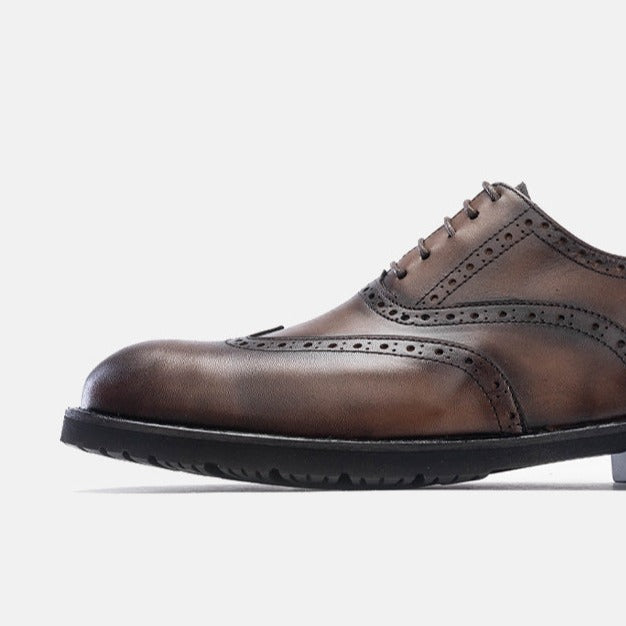 Volzak 5166 chaussure cuir marron vintage