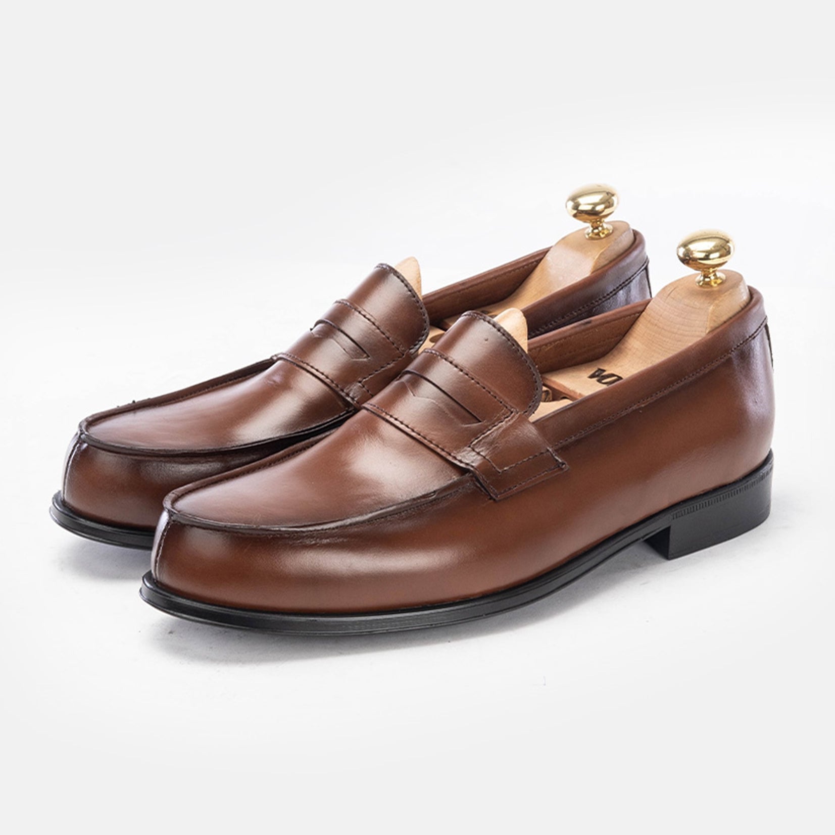 Volzak 5157 Mocassin penny en cuir Camel