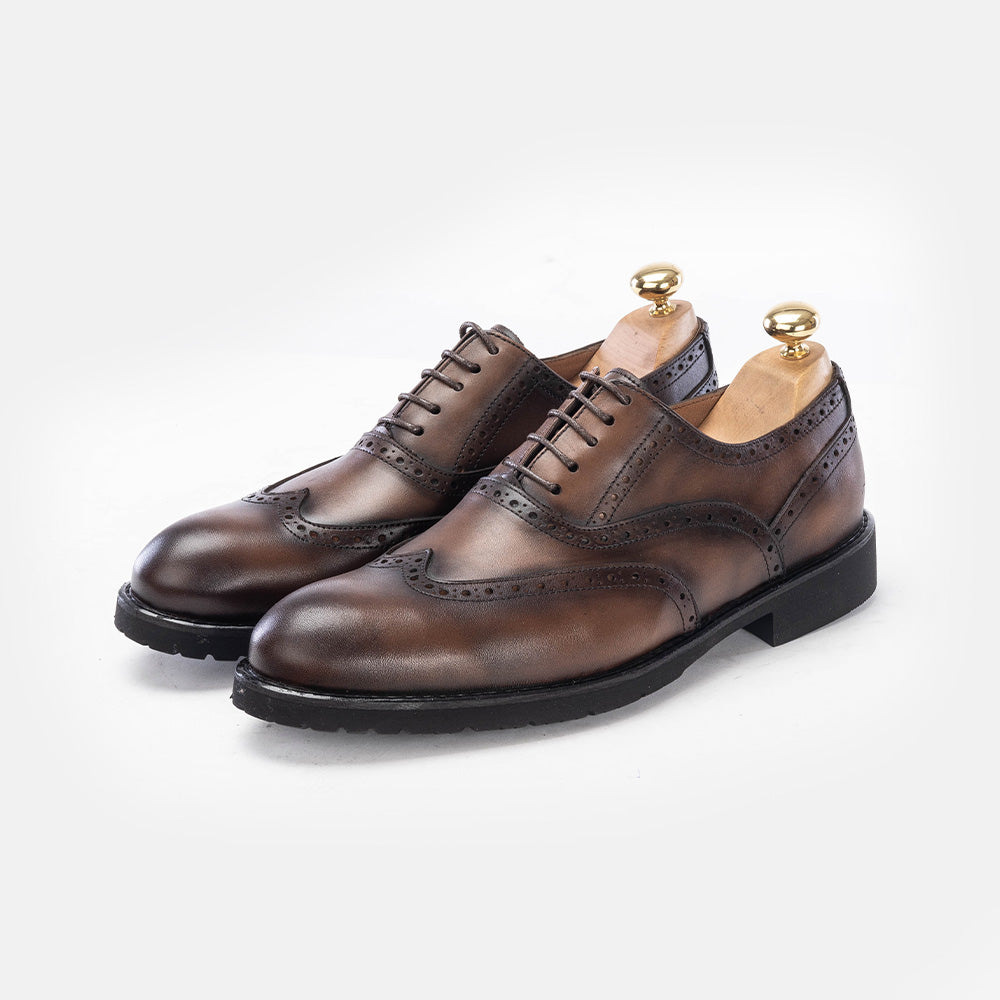 Volzak 5166 chaussure cuir marron vintage