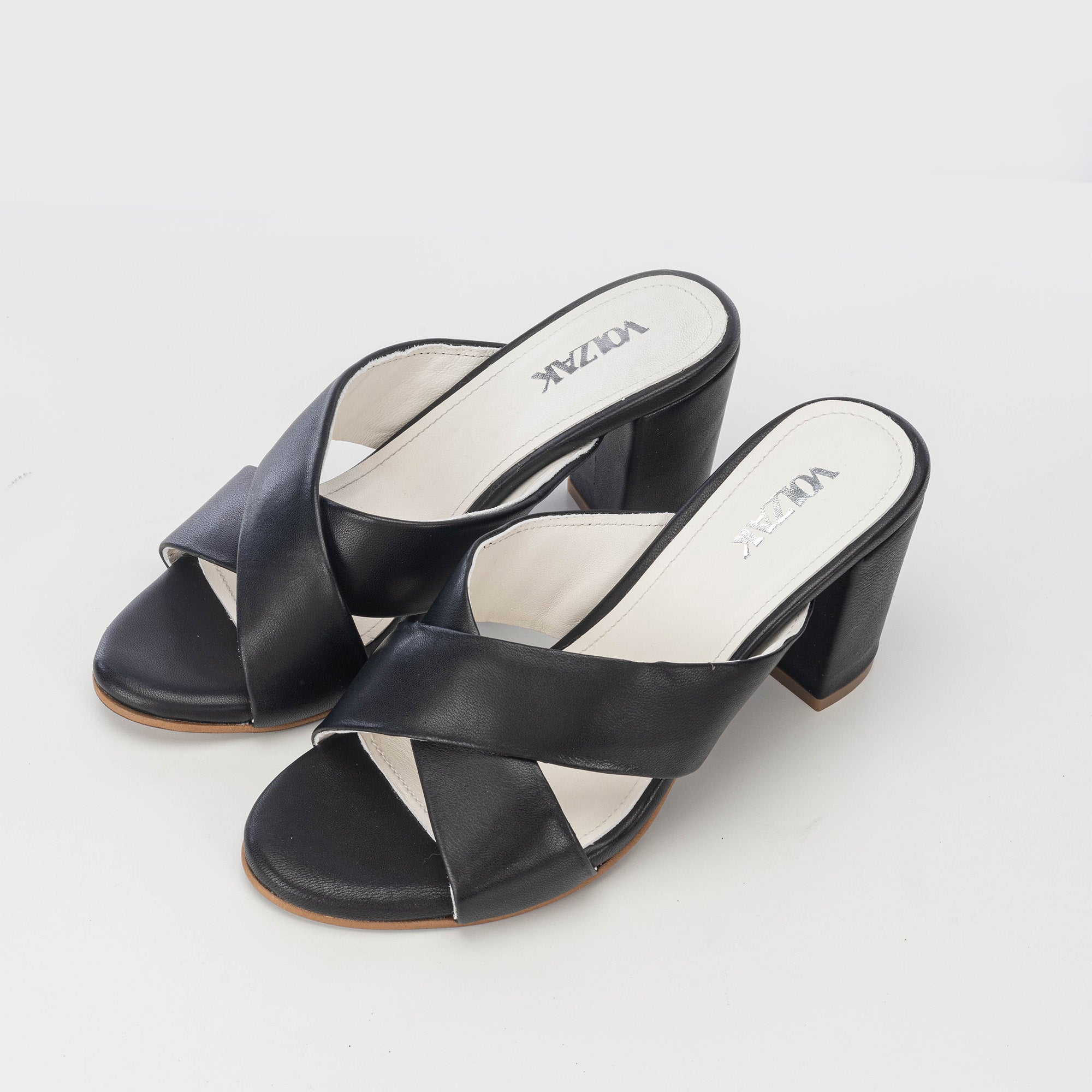 Volzak 152 Sandale en cuir Noir