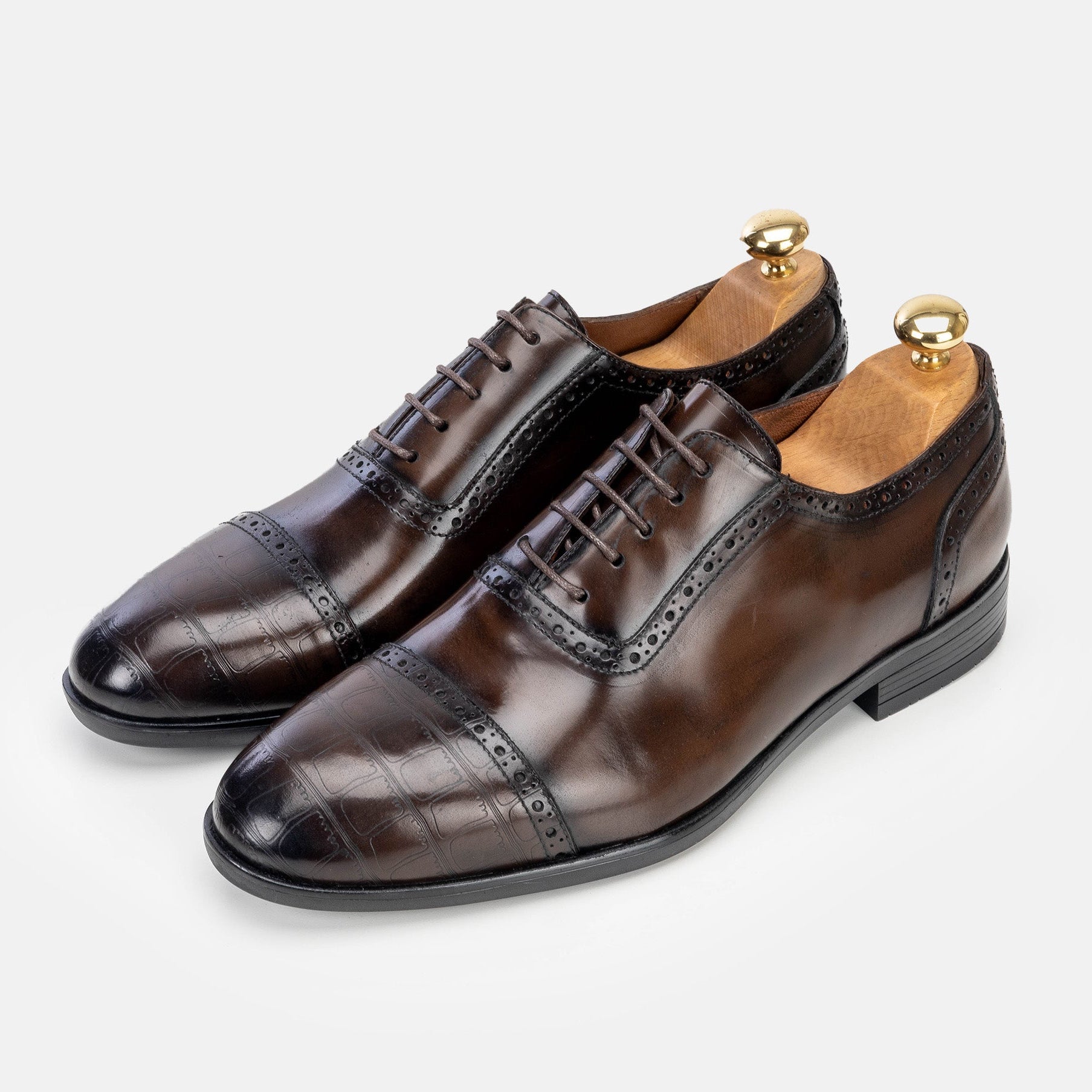 Volzak 5326 chaussure en cuir Démasquable Marron vintage