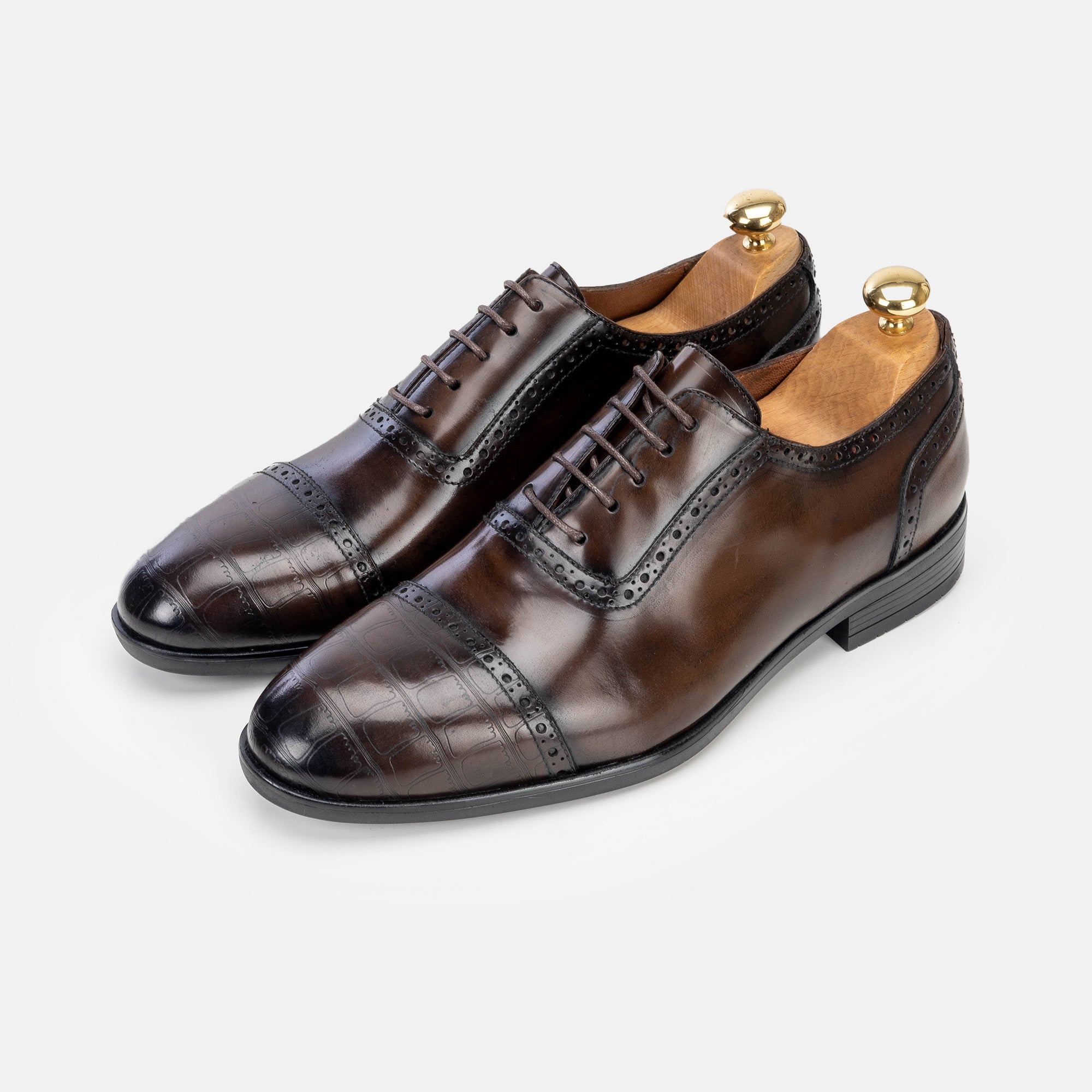 Volzak 5326 chaussure en cuir Démasquable Marron vintage