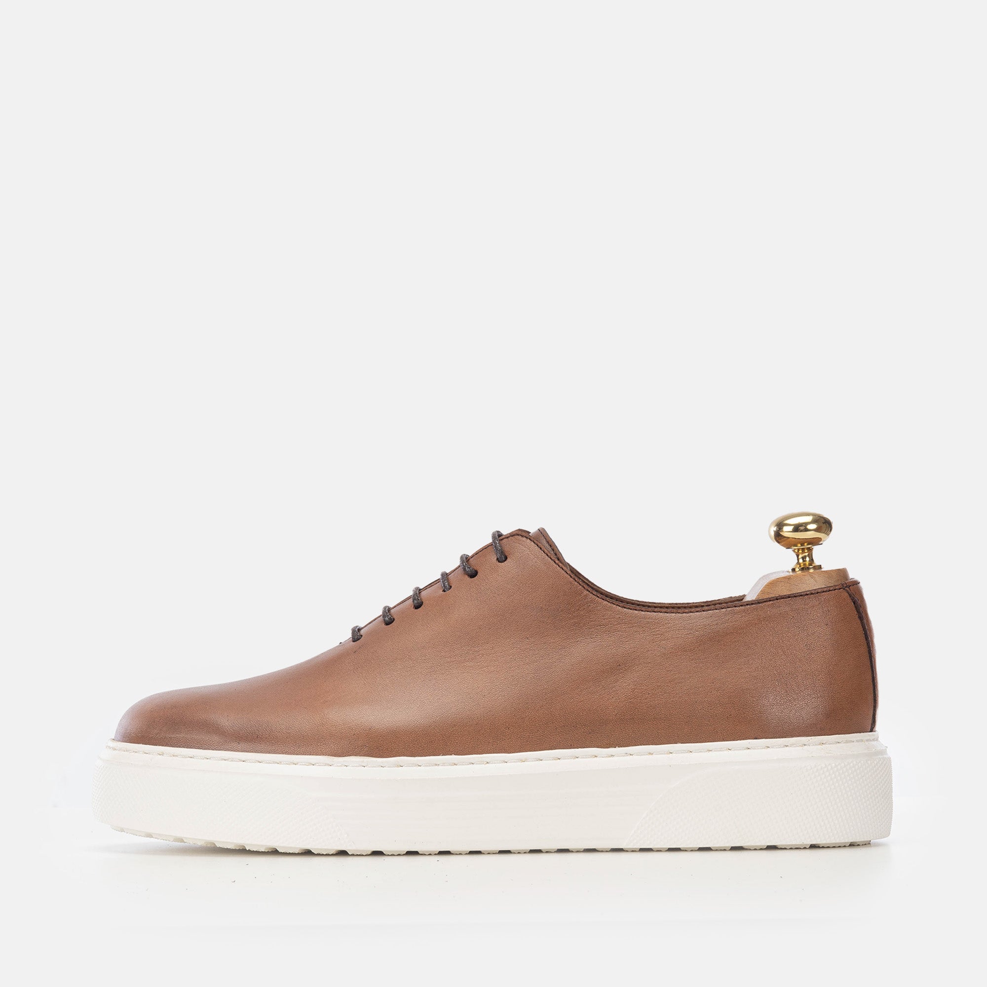 Volzak 5233 Basket en cuir marron vintage