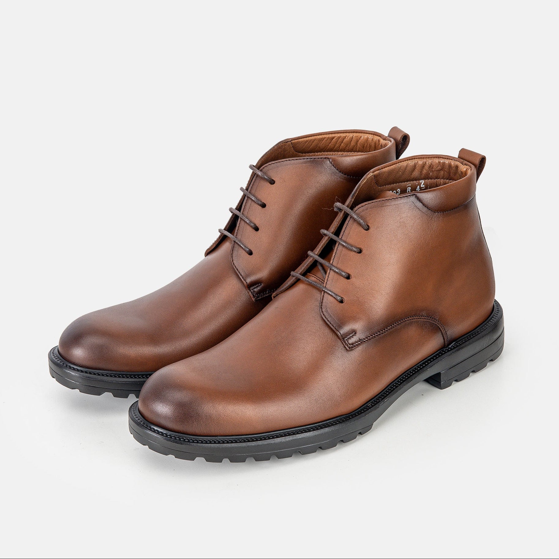Volzak 5303 Bottine en cuir Marron Vintage