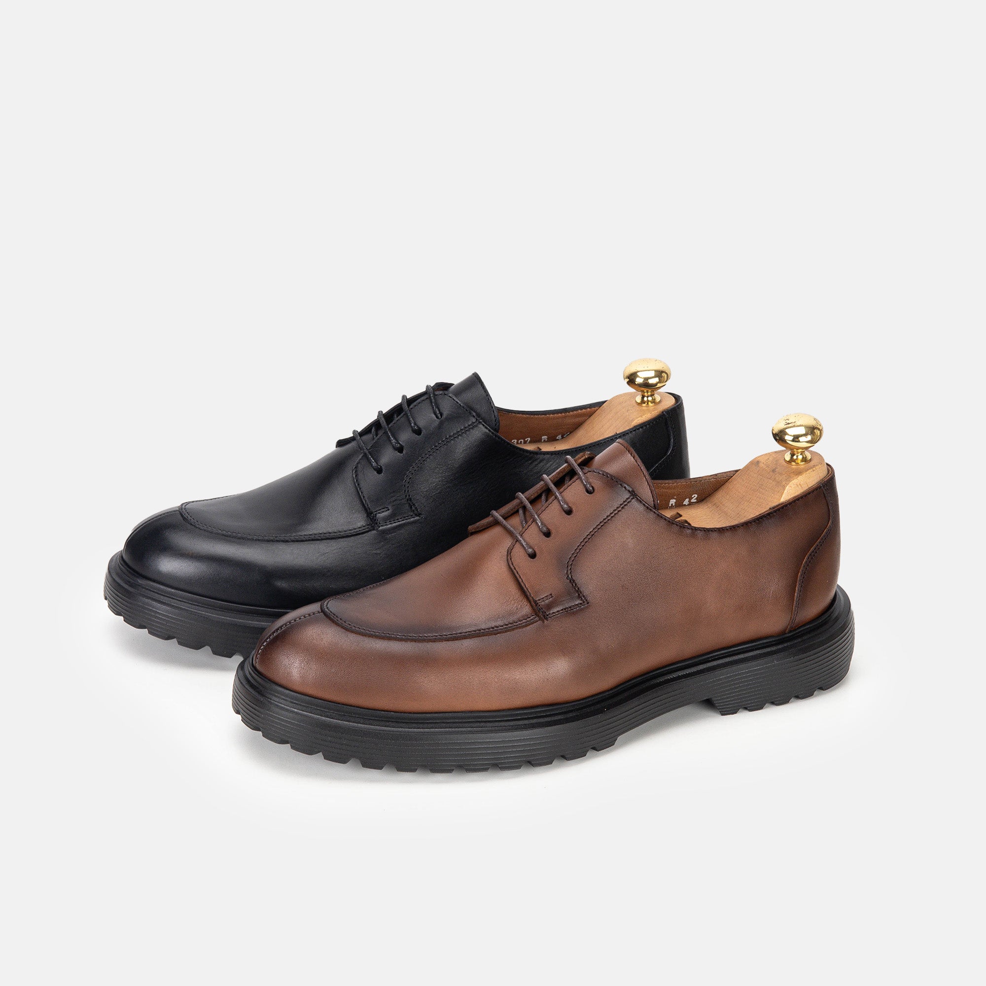 Volzak 5307 chaussure en cuir Marron Vintage