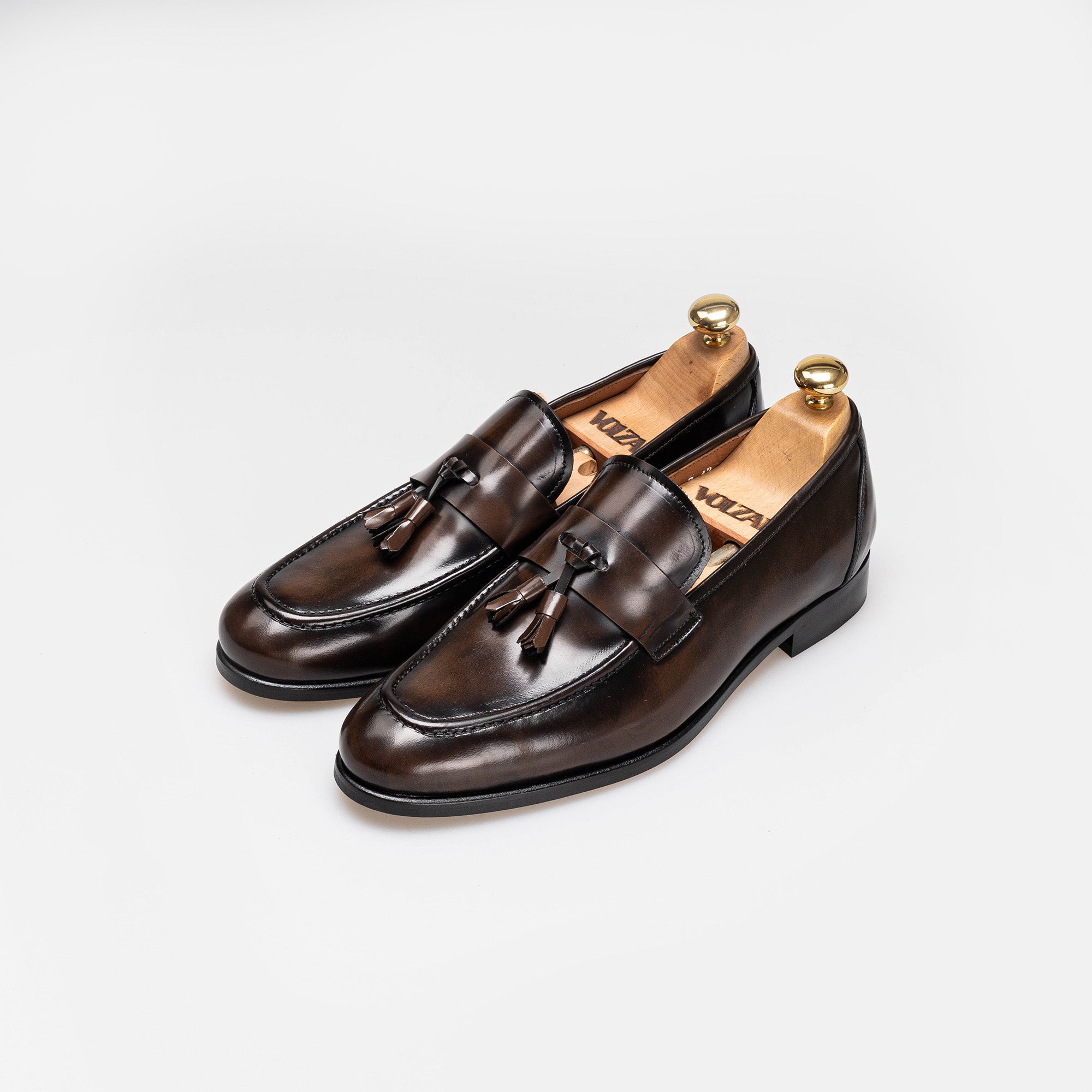 Volzak 5346 chaussure en cuir Démasquable Marron vintage