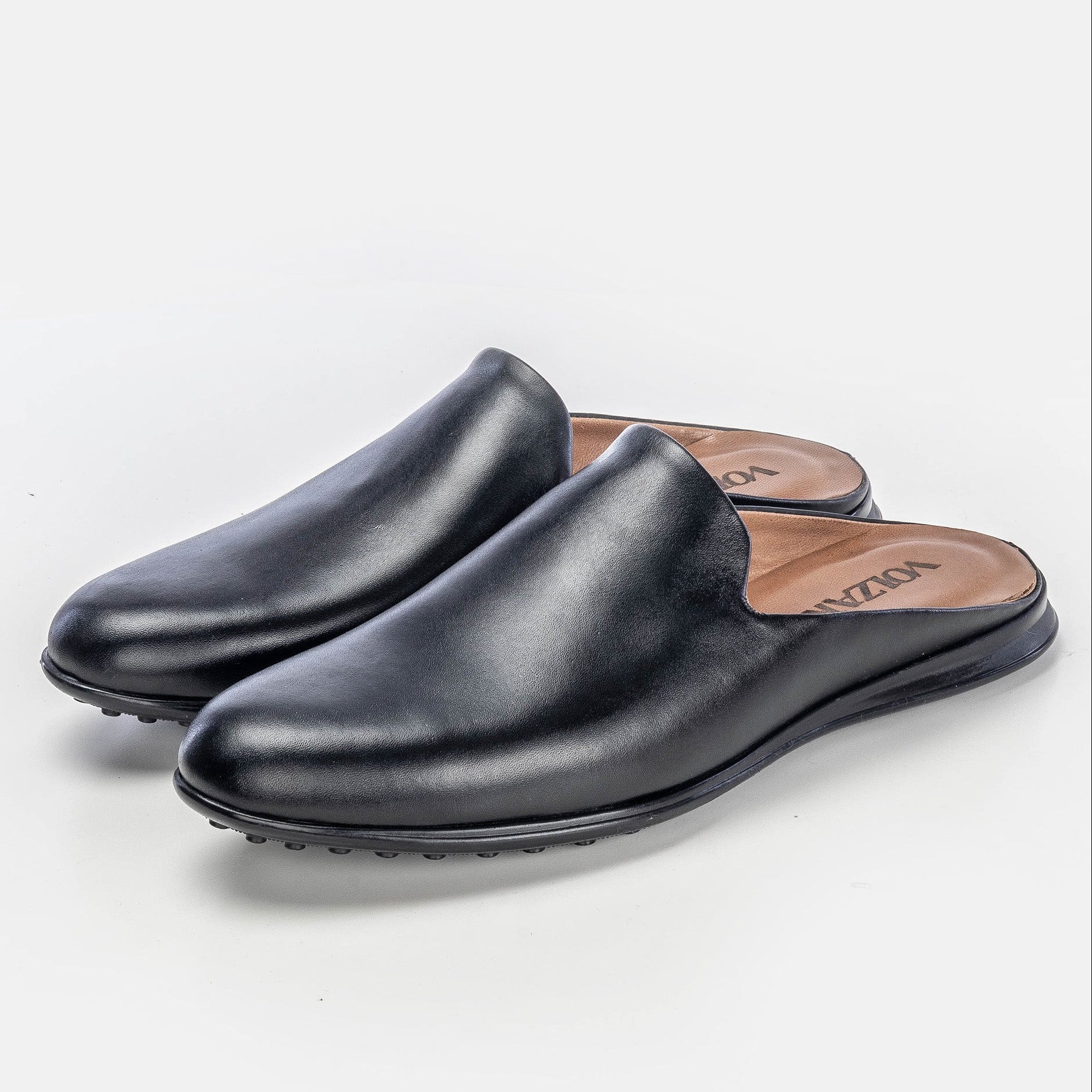 Volzak 5174 Black Leather Mule