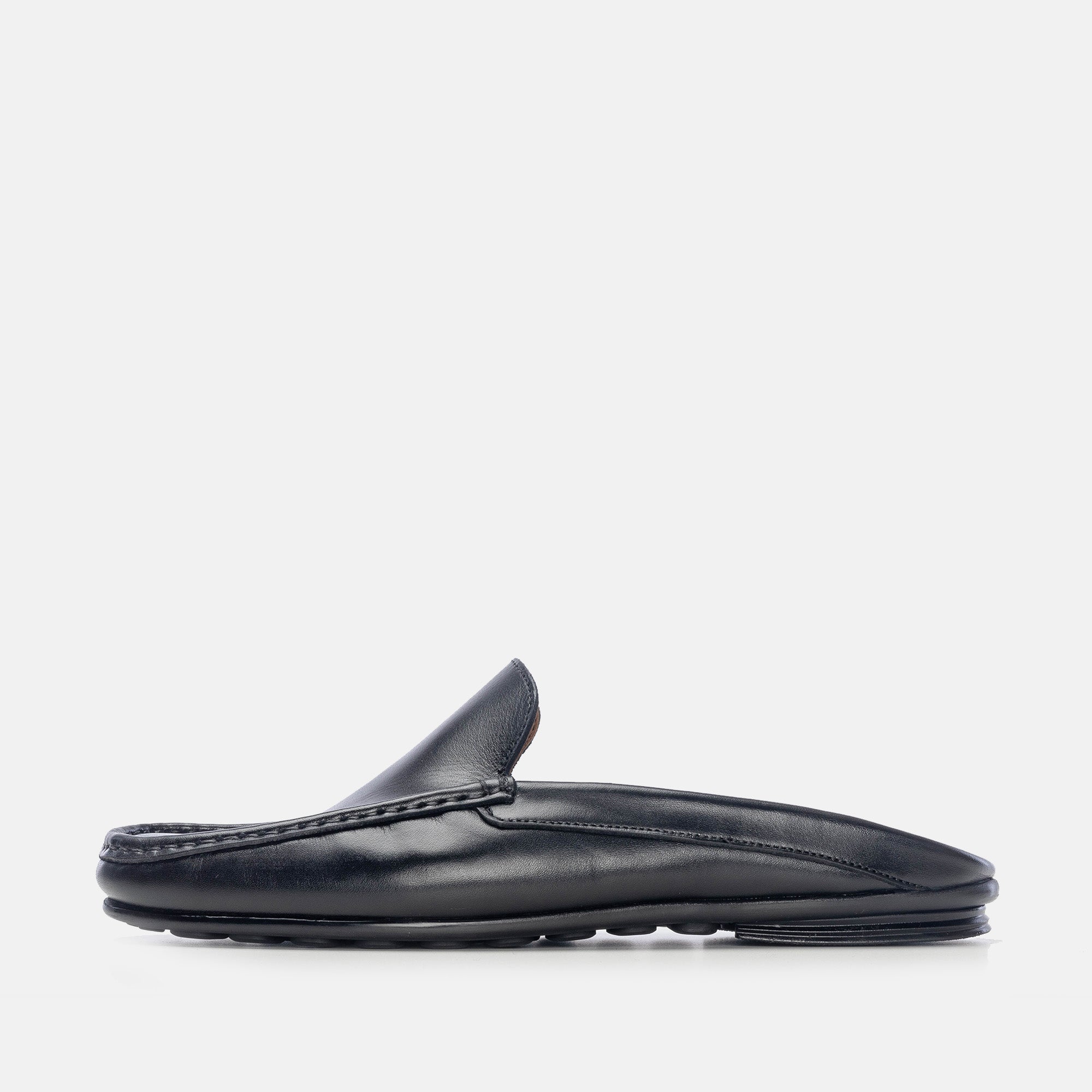 Volzak 5171 Mule en cuir noir