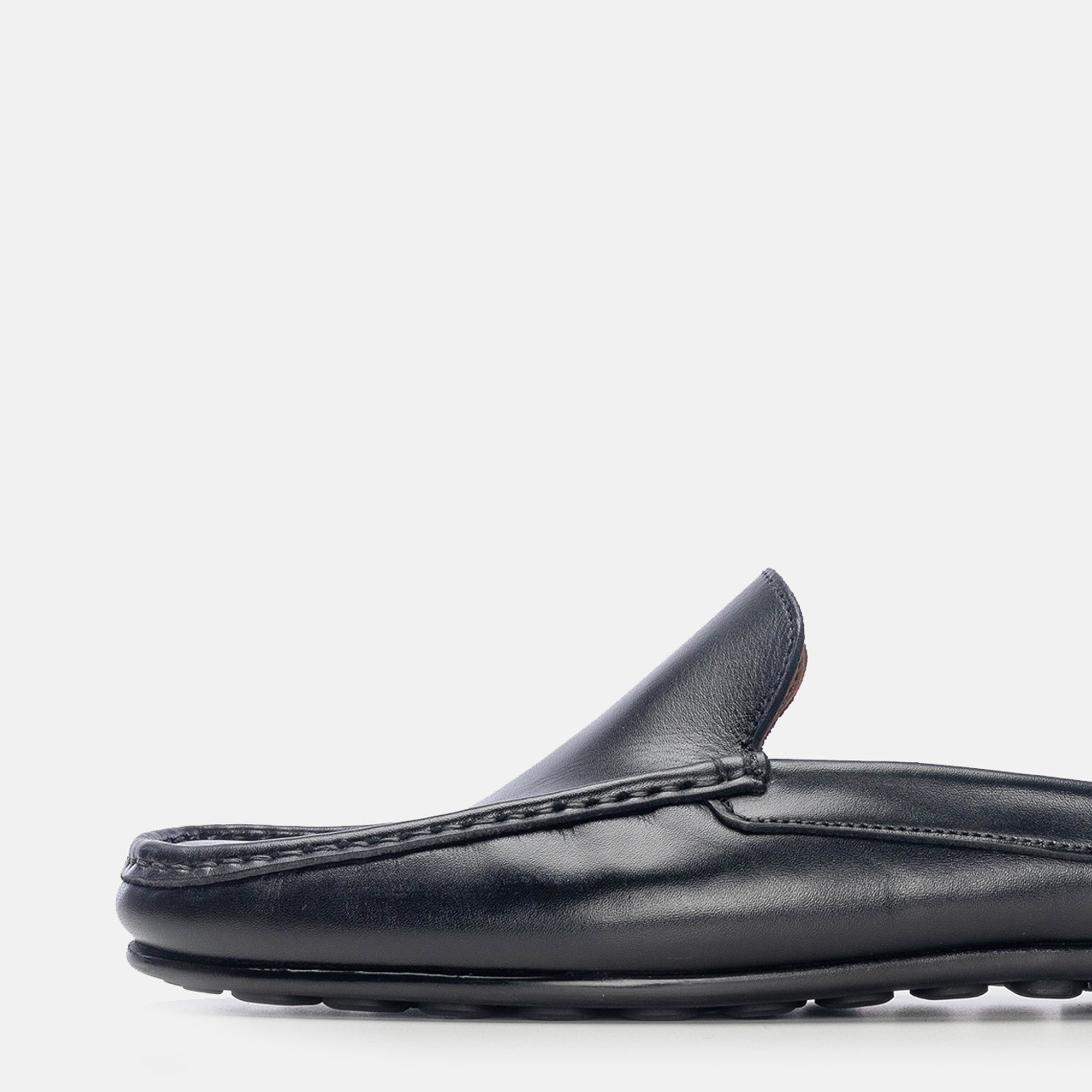 Volzak 5171 Mule en cuir noir