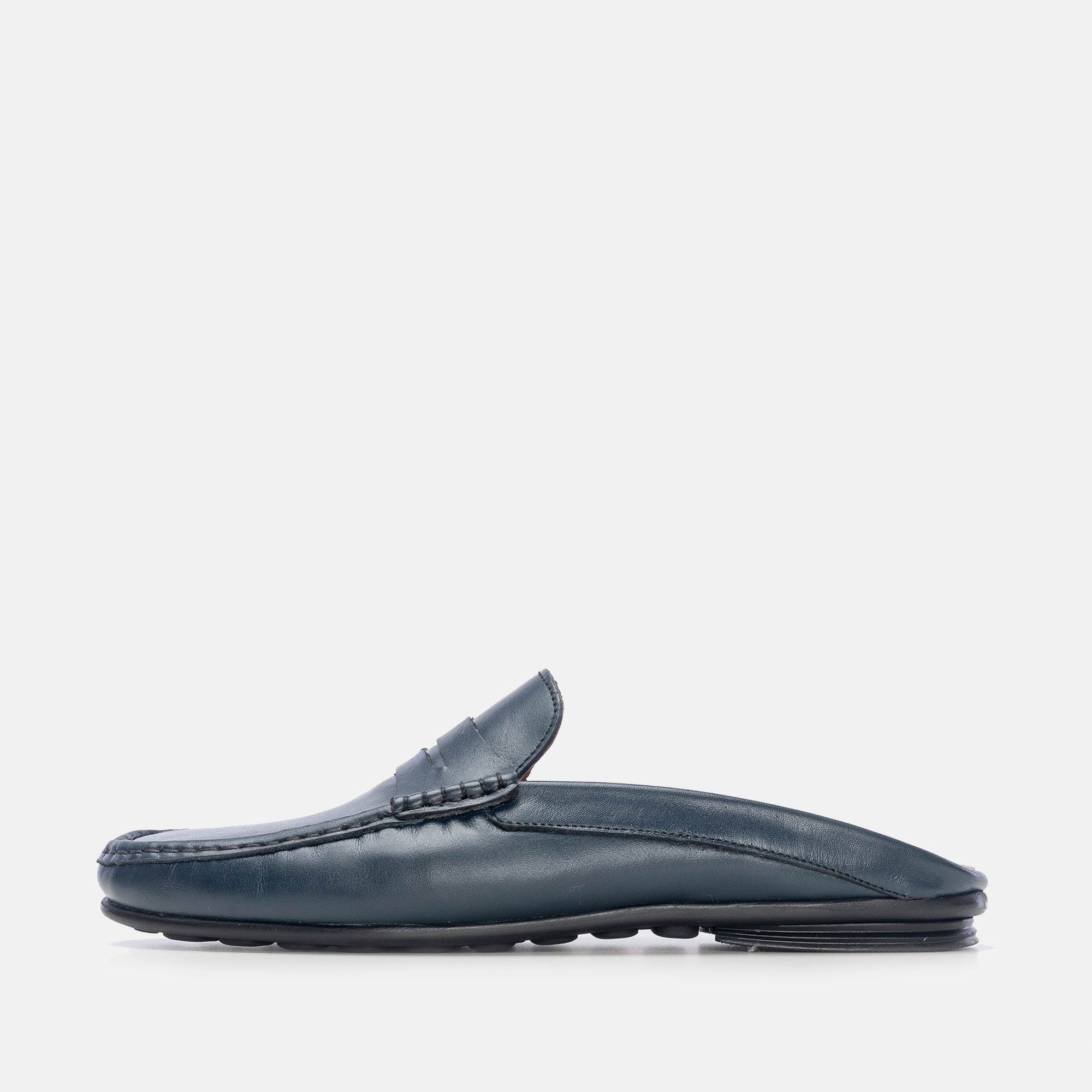 Volzak 5175 Mule en cuir bleu