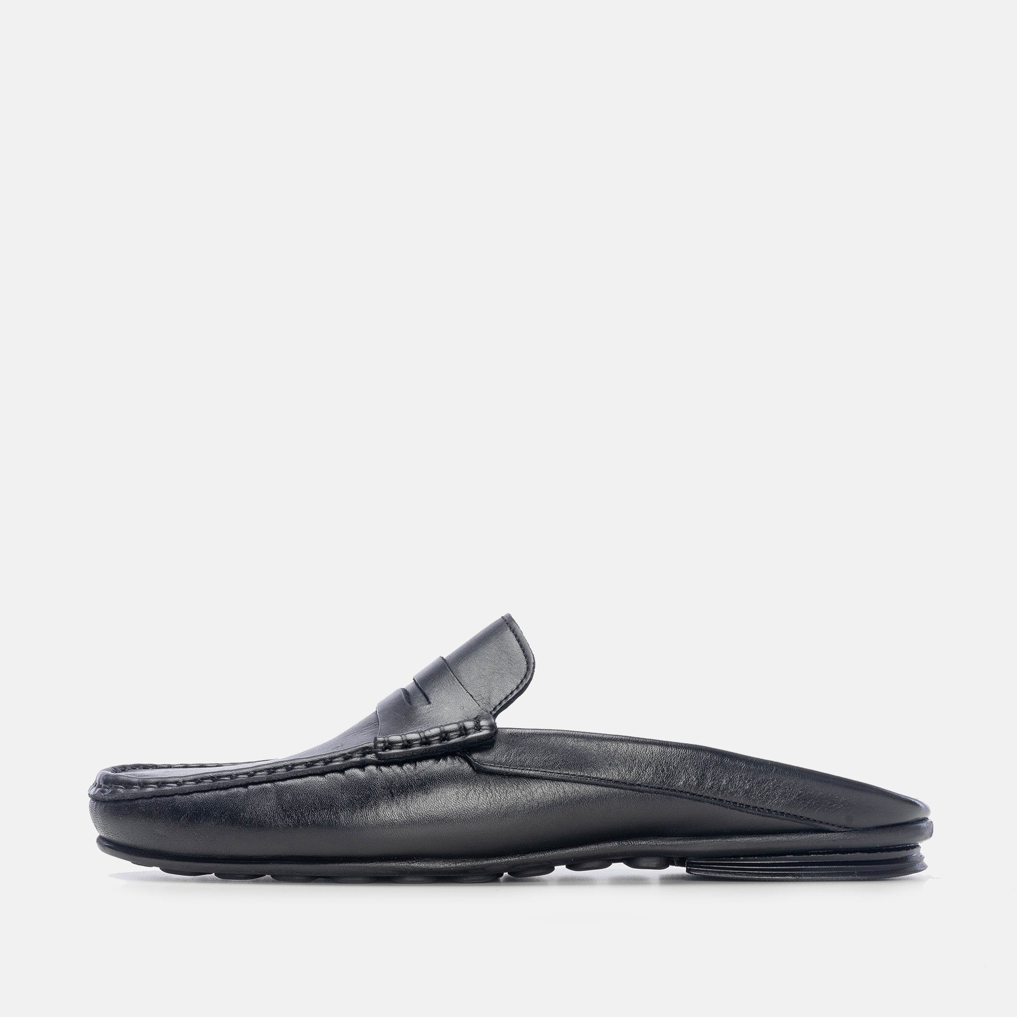 Volzak 5175 Mule en cuir noir