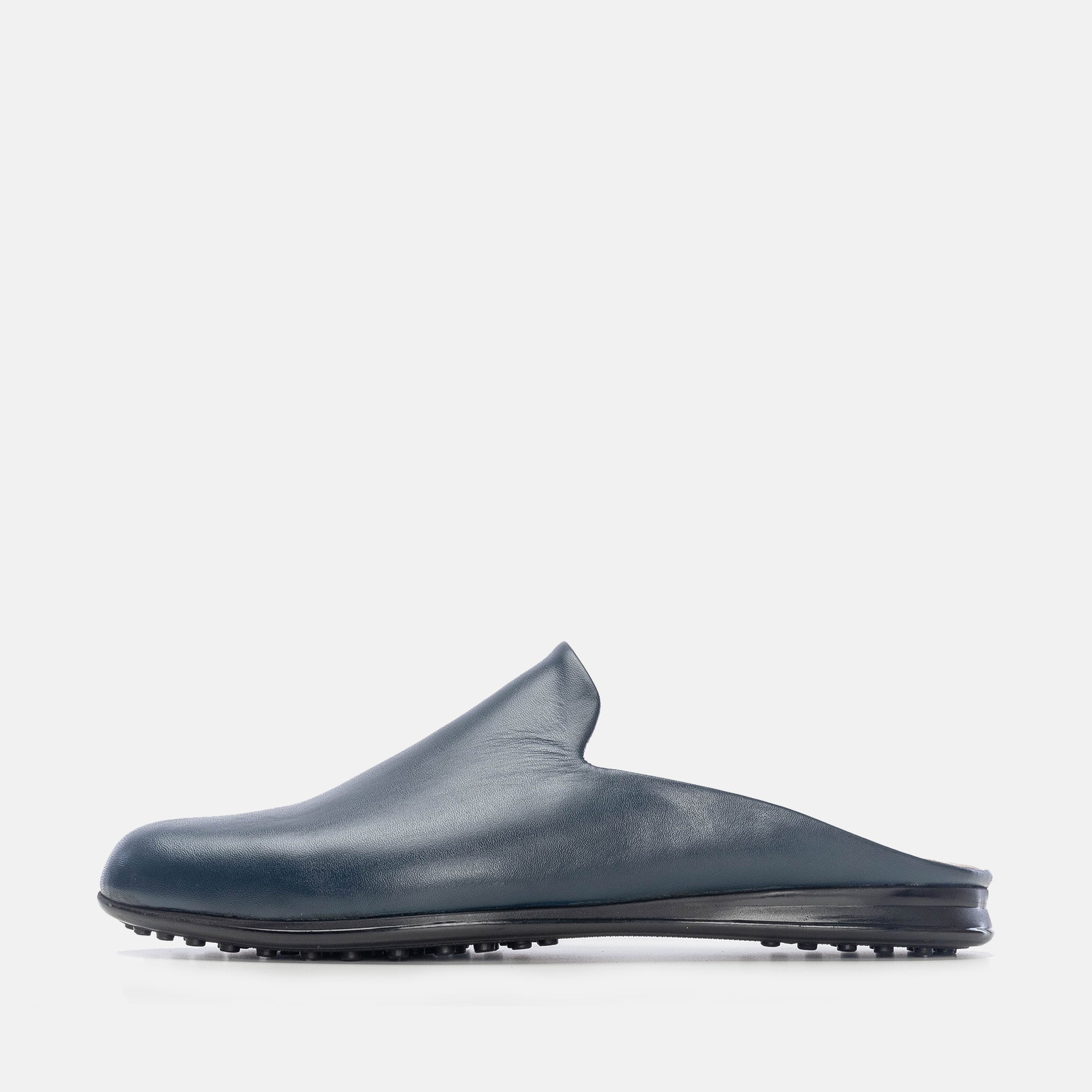 Volzak 5174 Mule en cuir bleu