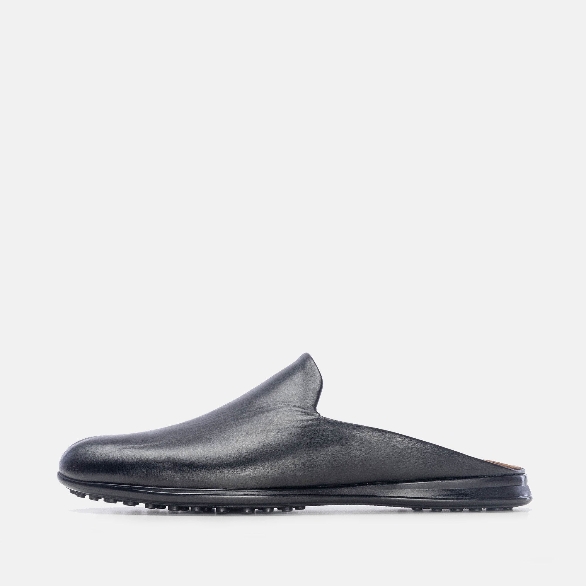 Volzak 5174 Mule en cuir noir