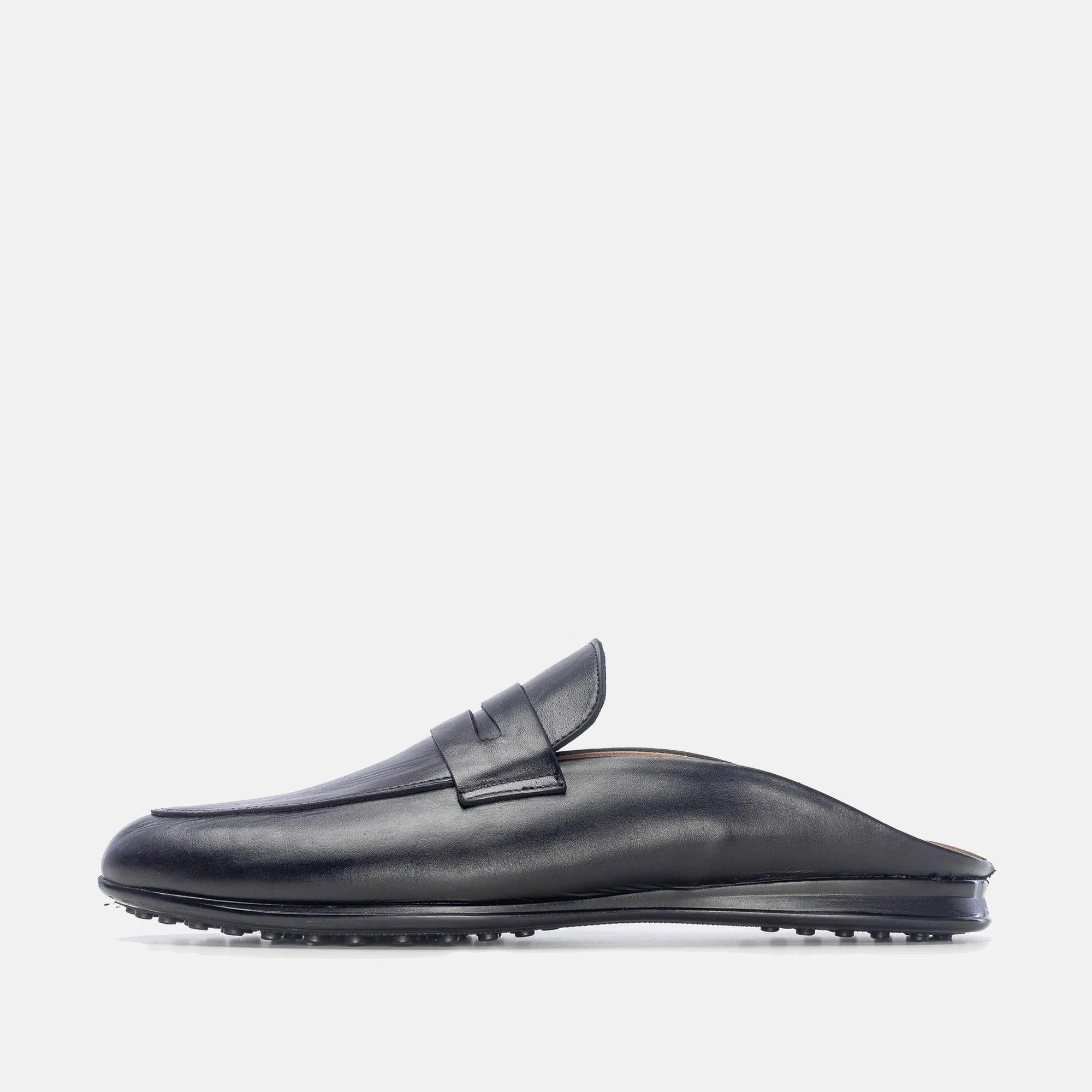 Volzak 5172 Mule en cuir noir
