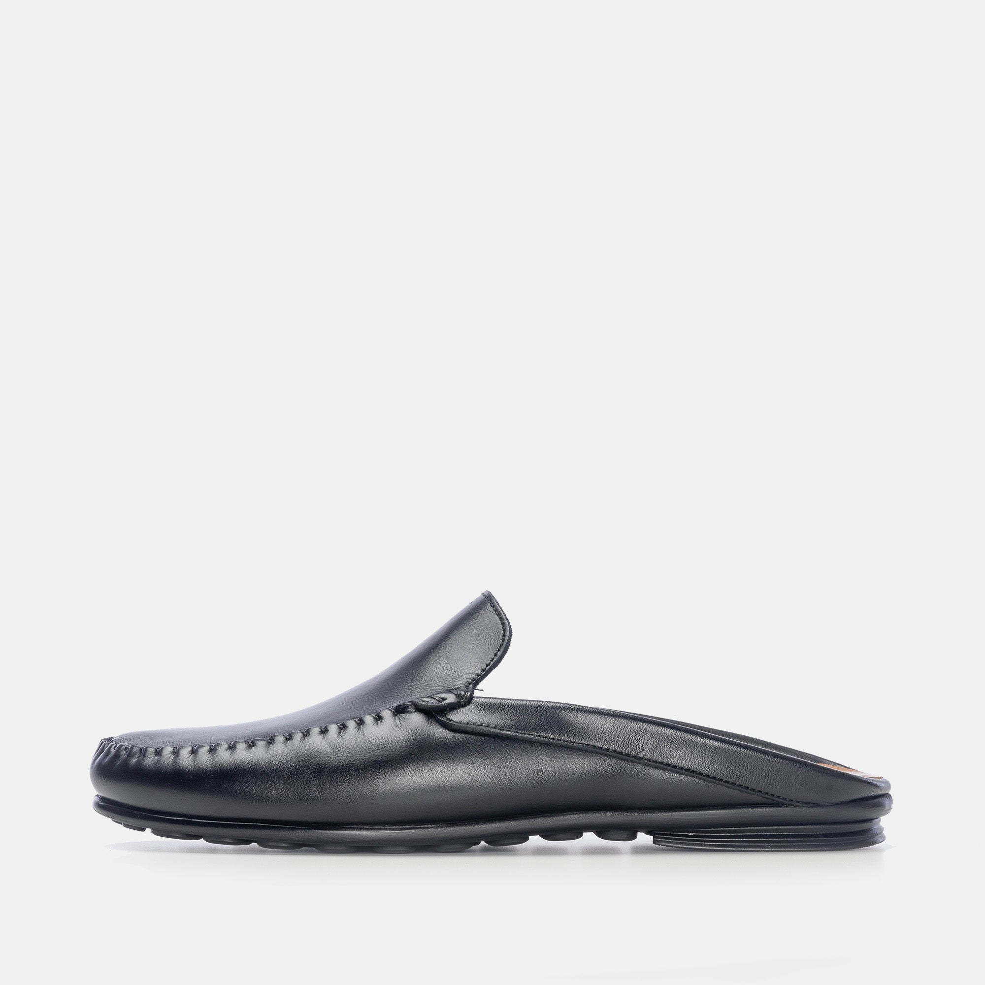 Volzak 5176 Mule en cuir noir