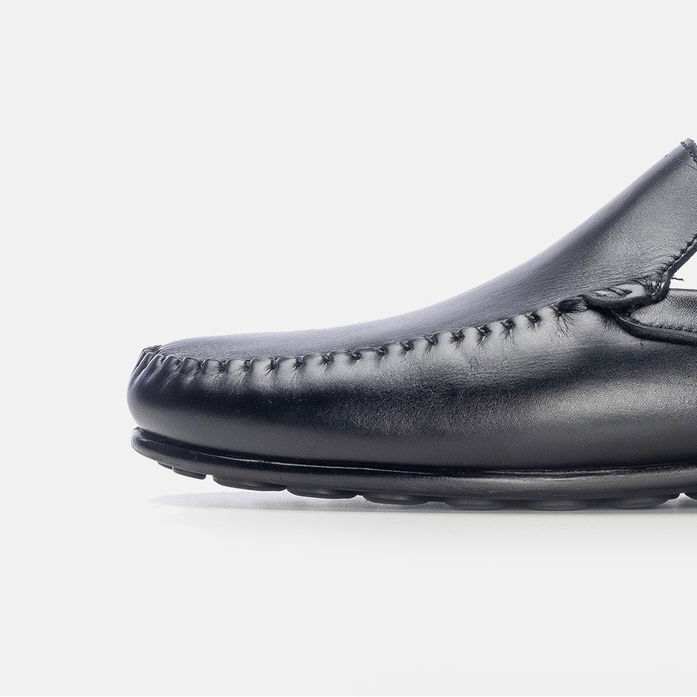 Volzak 5176 Black Leather Mule