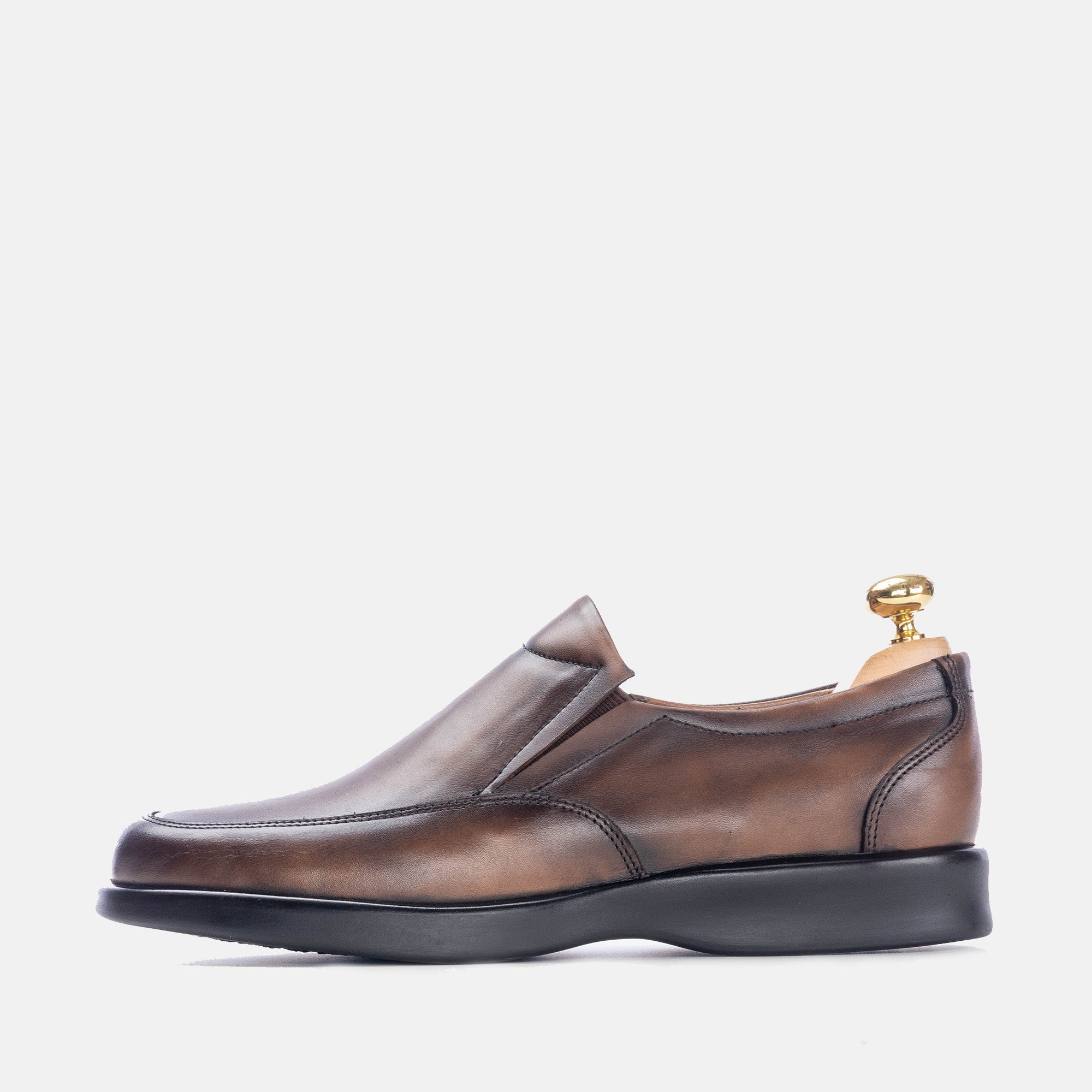 Volzak 5170 chaussure médicale en cuir marron vintage