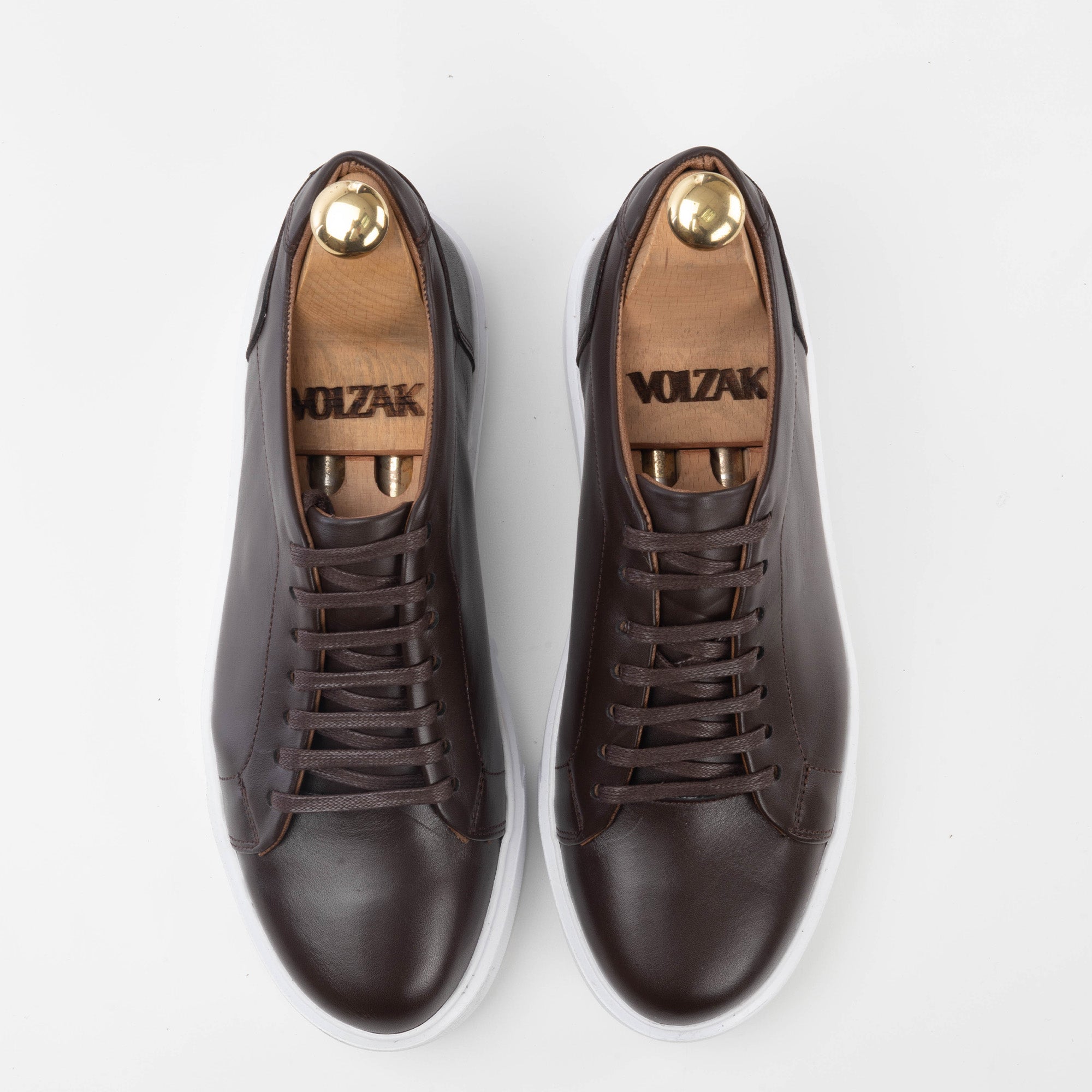 Volzak 5177 basket en cuir marron