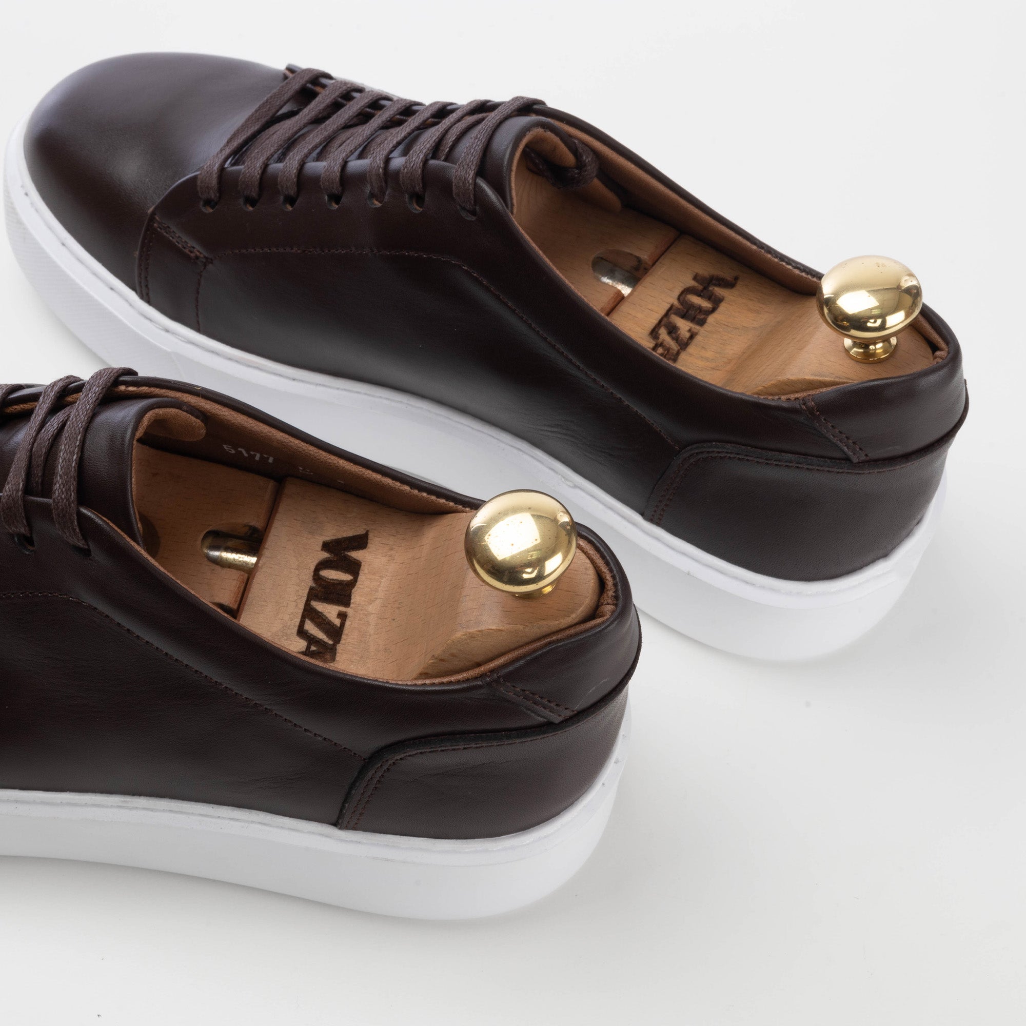 Volzak 5177 basket en cuir marron