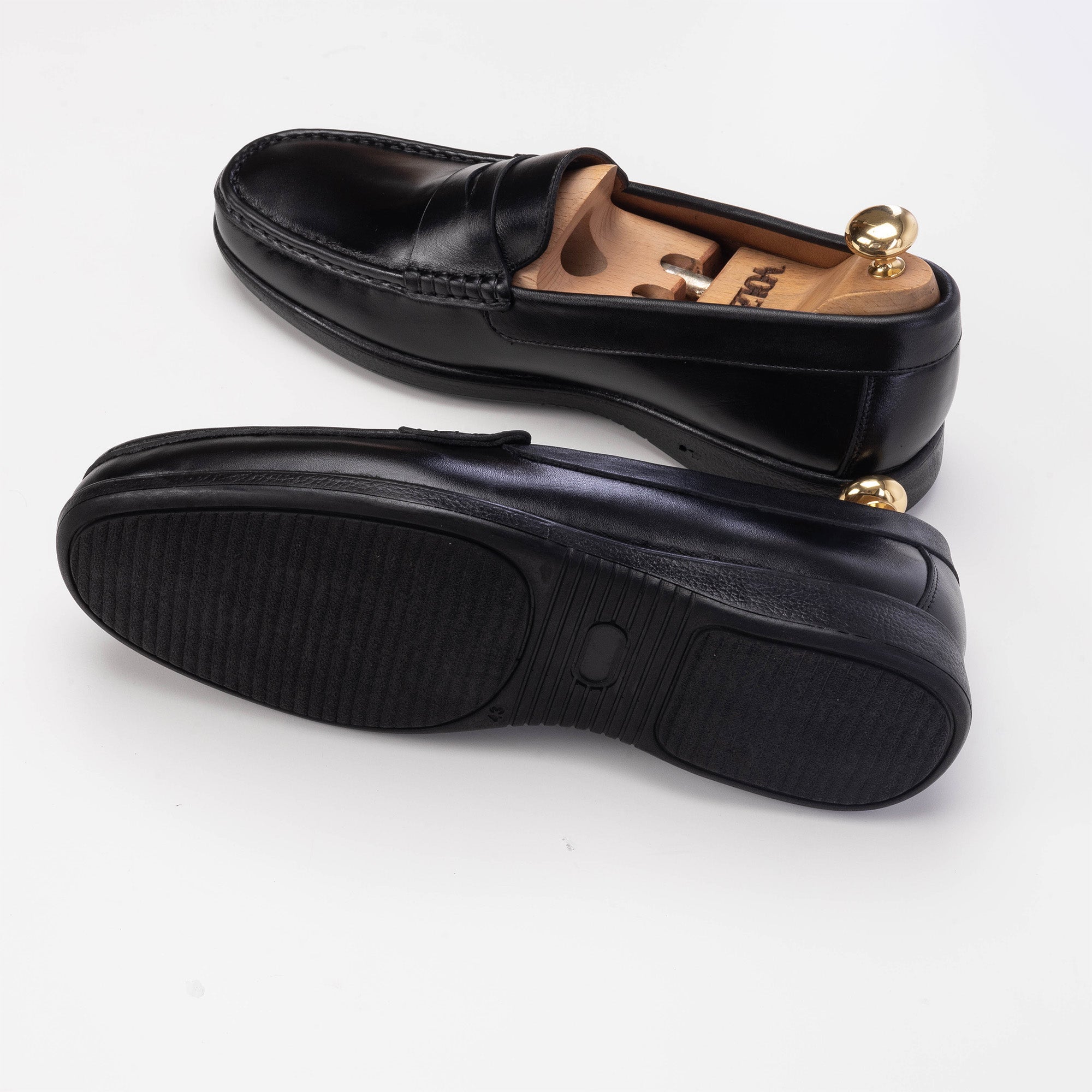 Volzak 5205 Black Leather Moccasin