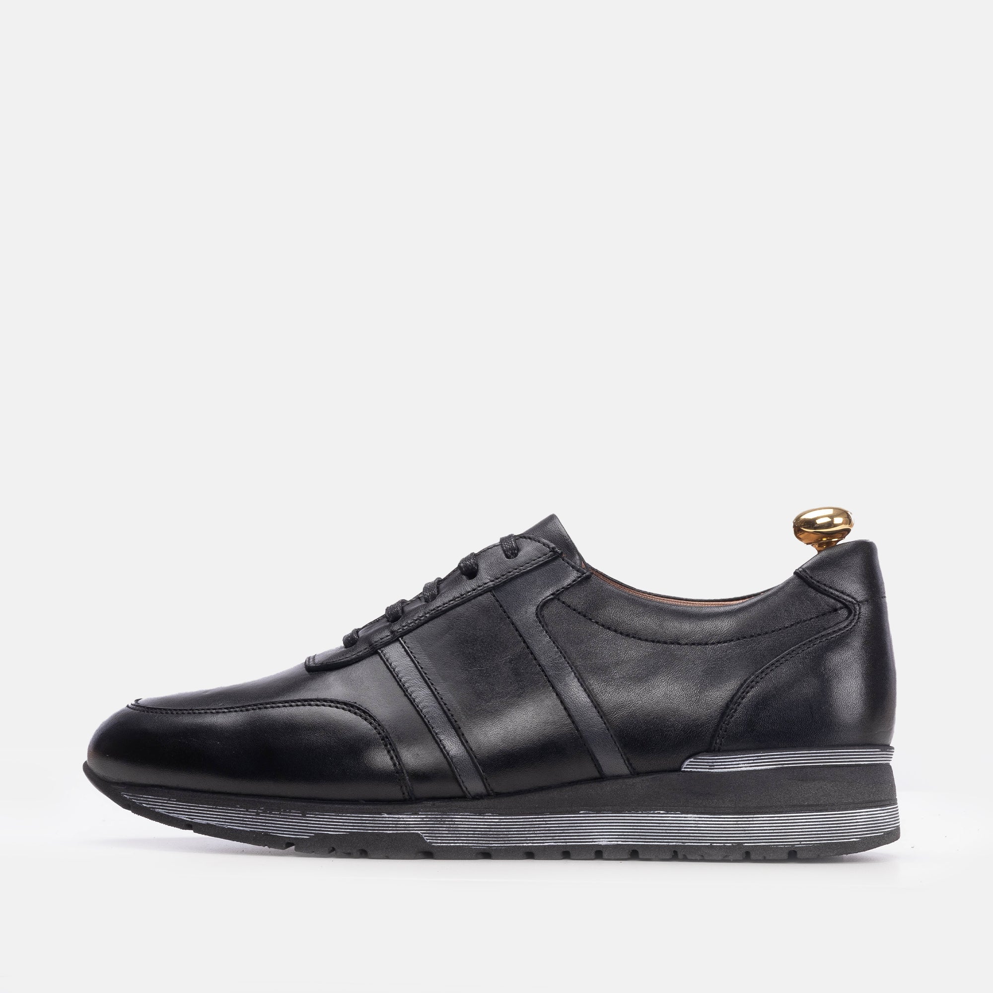 Volzak 5202 basket en cuir noir