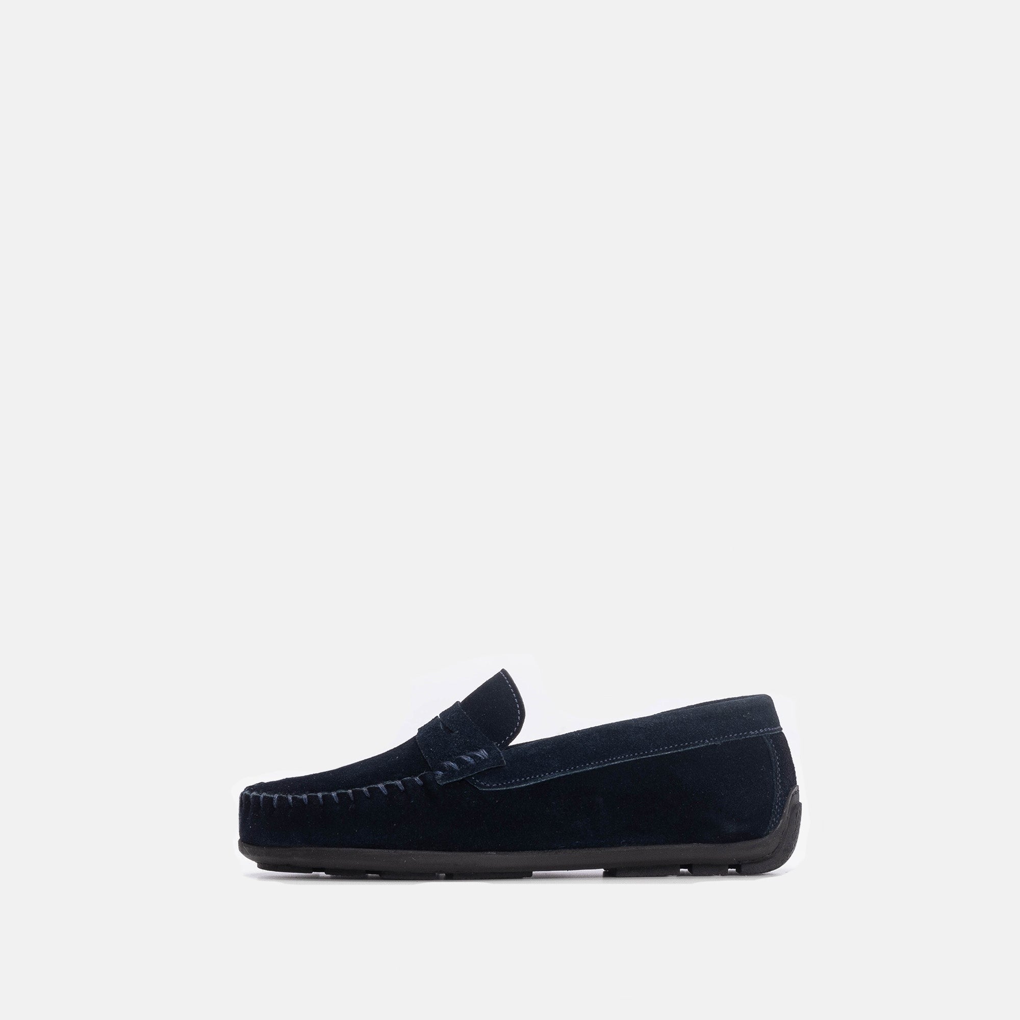 Volzak 01 Mocassin enfant en daim Bleu