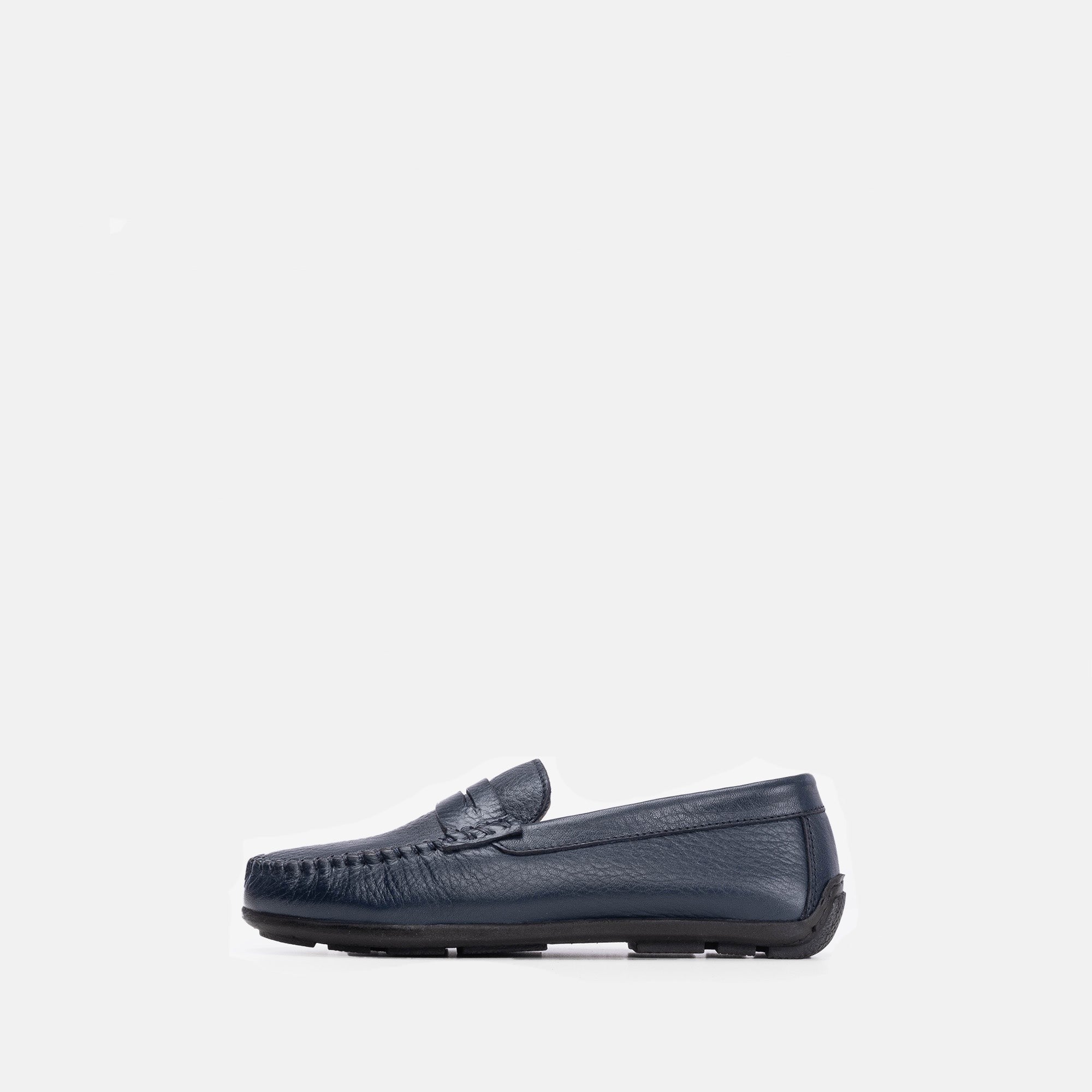 Volzak 01 Mocassin enfant en cuir Bleu