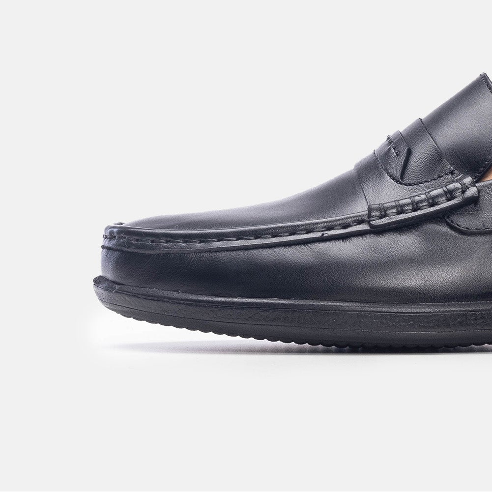Volzak 5213 Mocassin en cuir noir