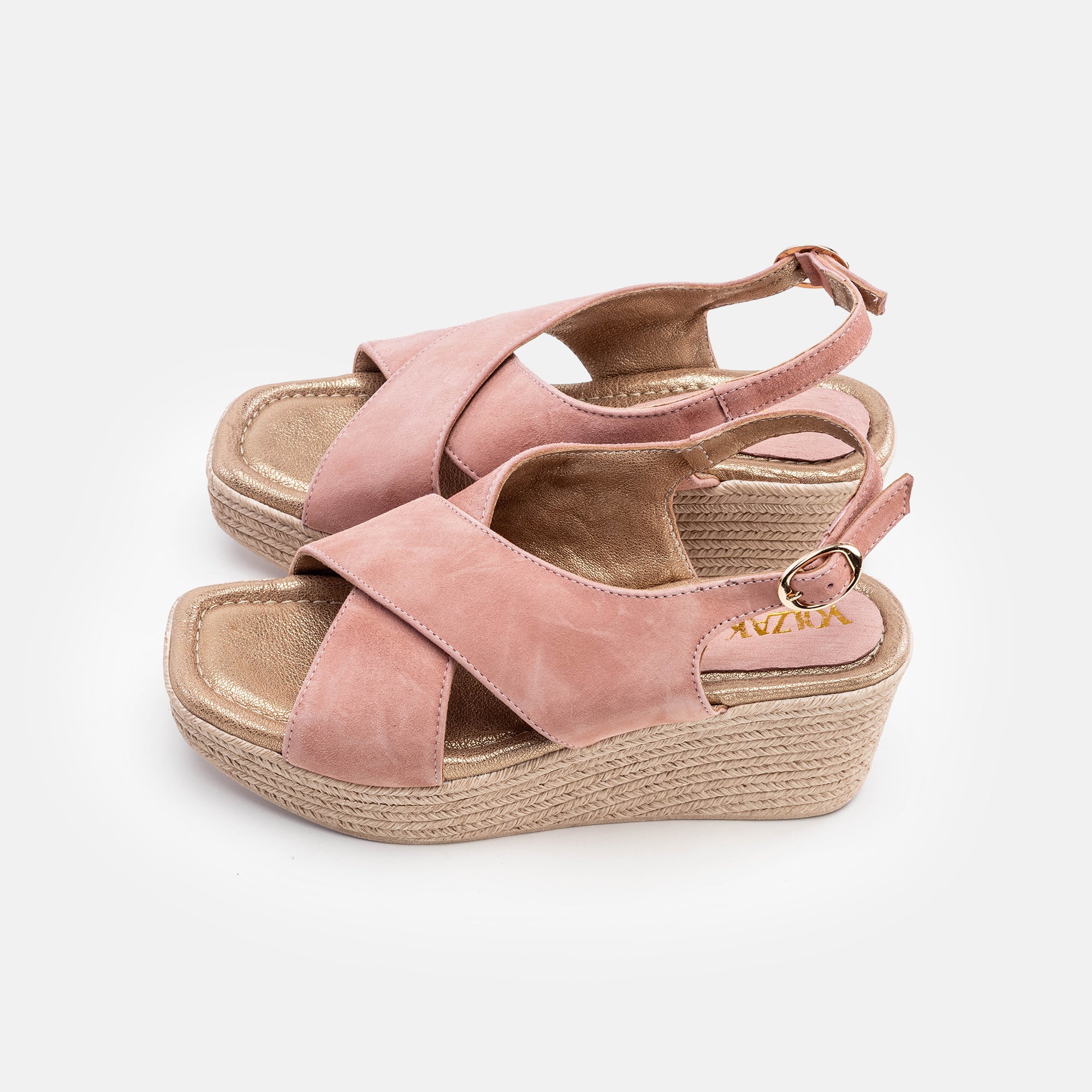 Volzak 968 Sandale en daim Rose