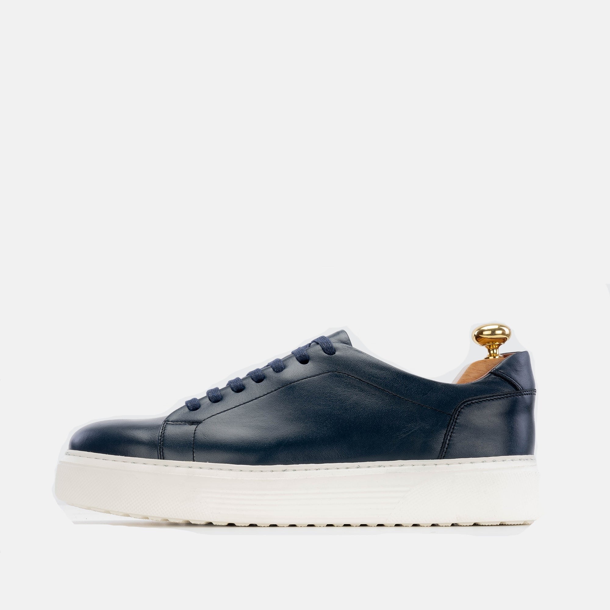 Volzak 5214 basket en cuir bleu