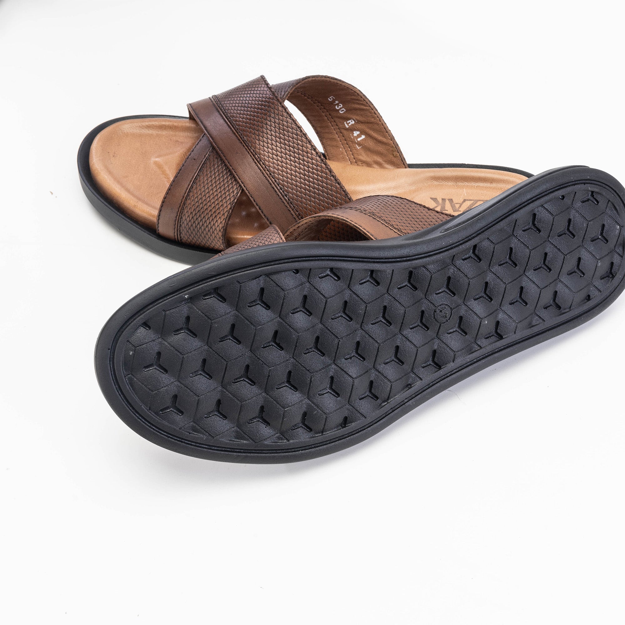 Volzak 5132 S Sandale en cuir Marron vintage